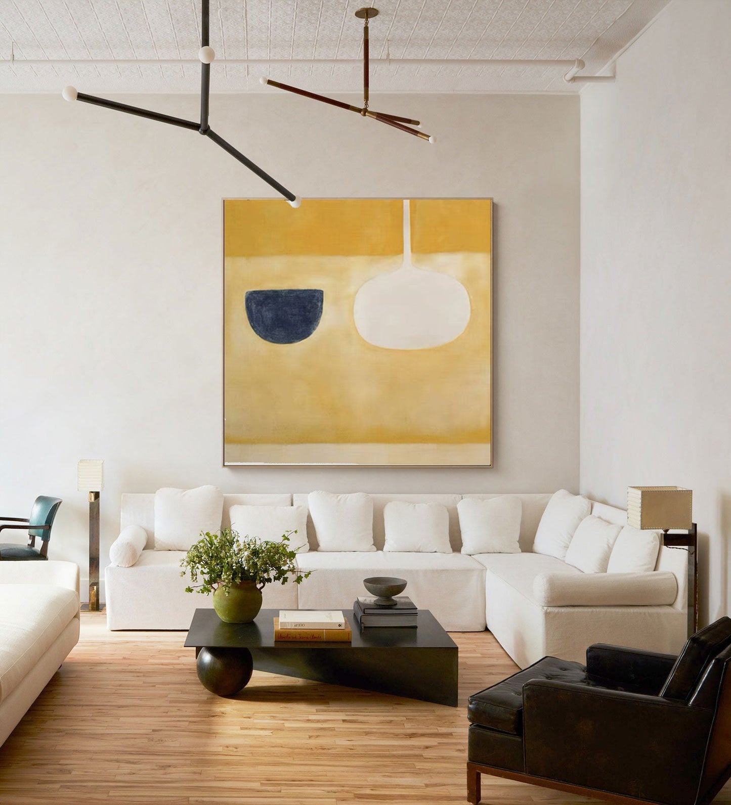 Golden Stillness - Minimalist Wall Art Abstract Still Life Canvas
