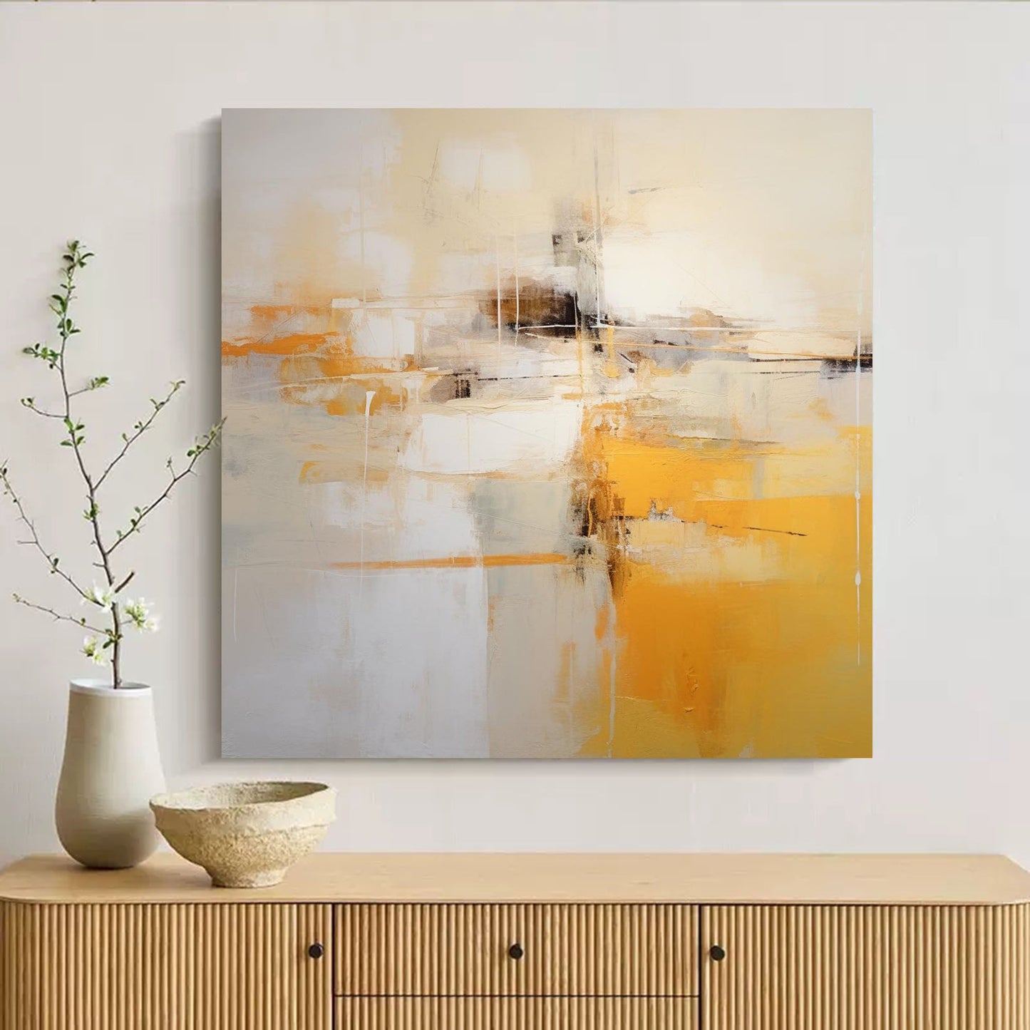 Golden Hour - Abstract Art Paintings for Living Room