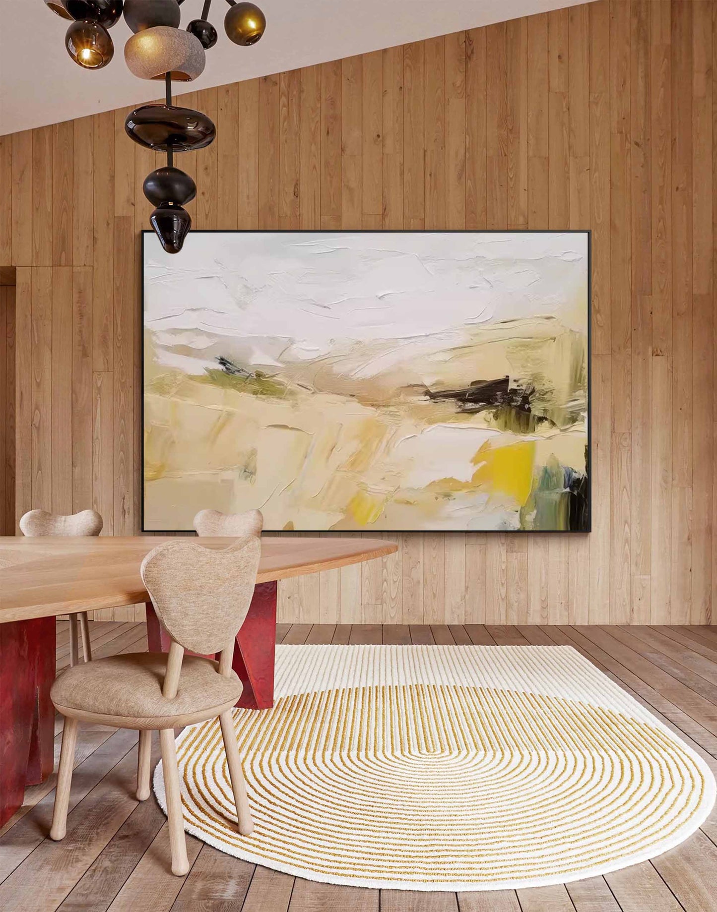 Desert Haze - Beige Abstract Wall Art Earthy Landscape Canvas