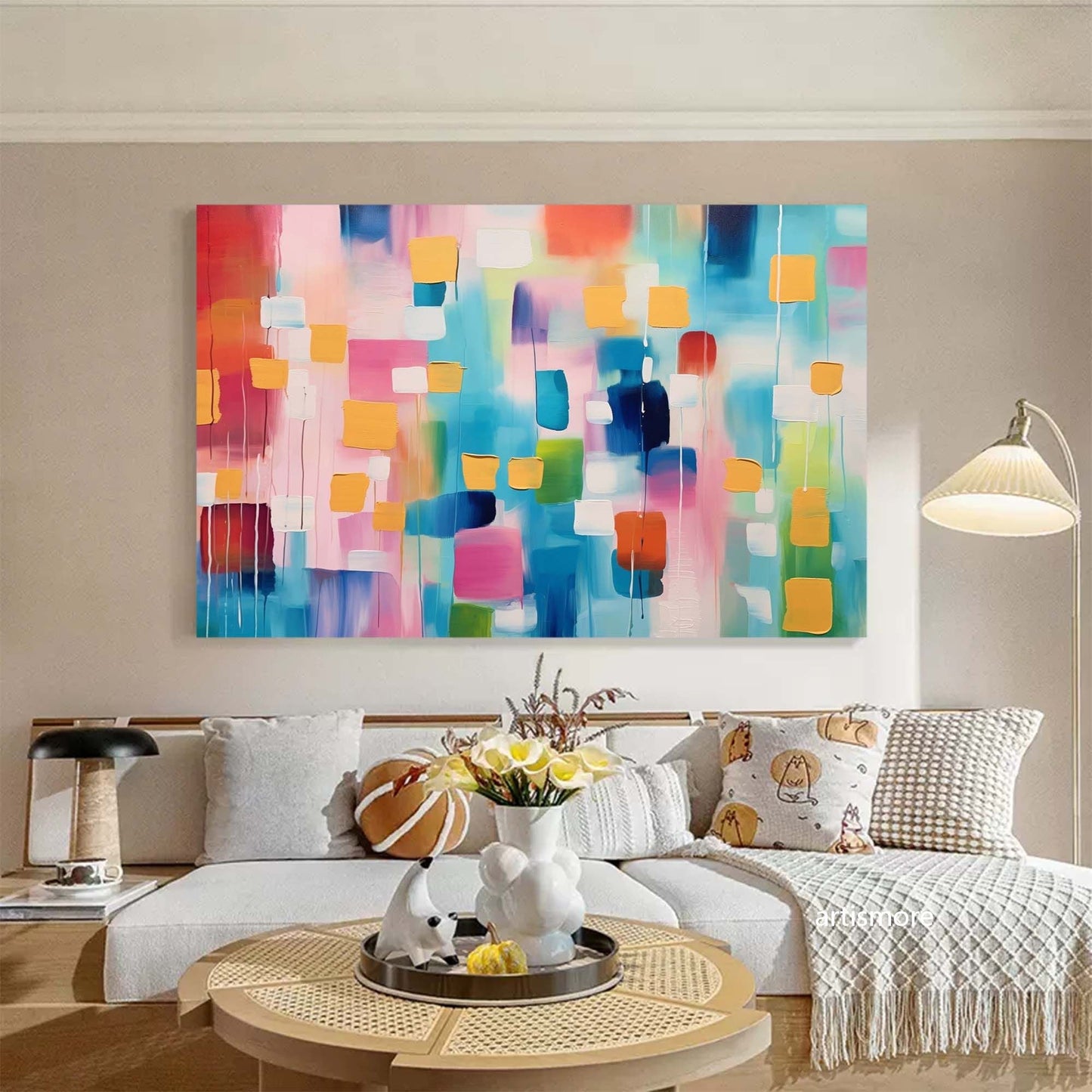 Joyful Pixels - Colorful Abstract Artworks with Geometric Blocks