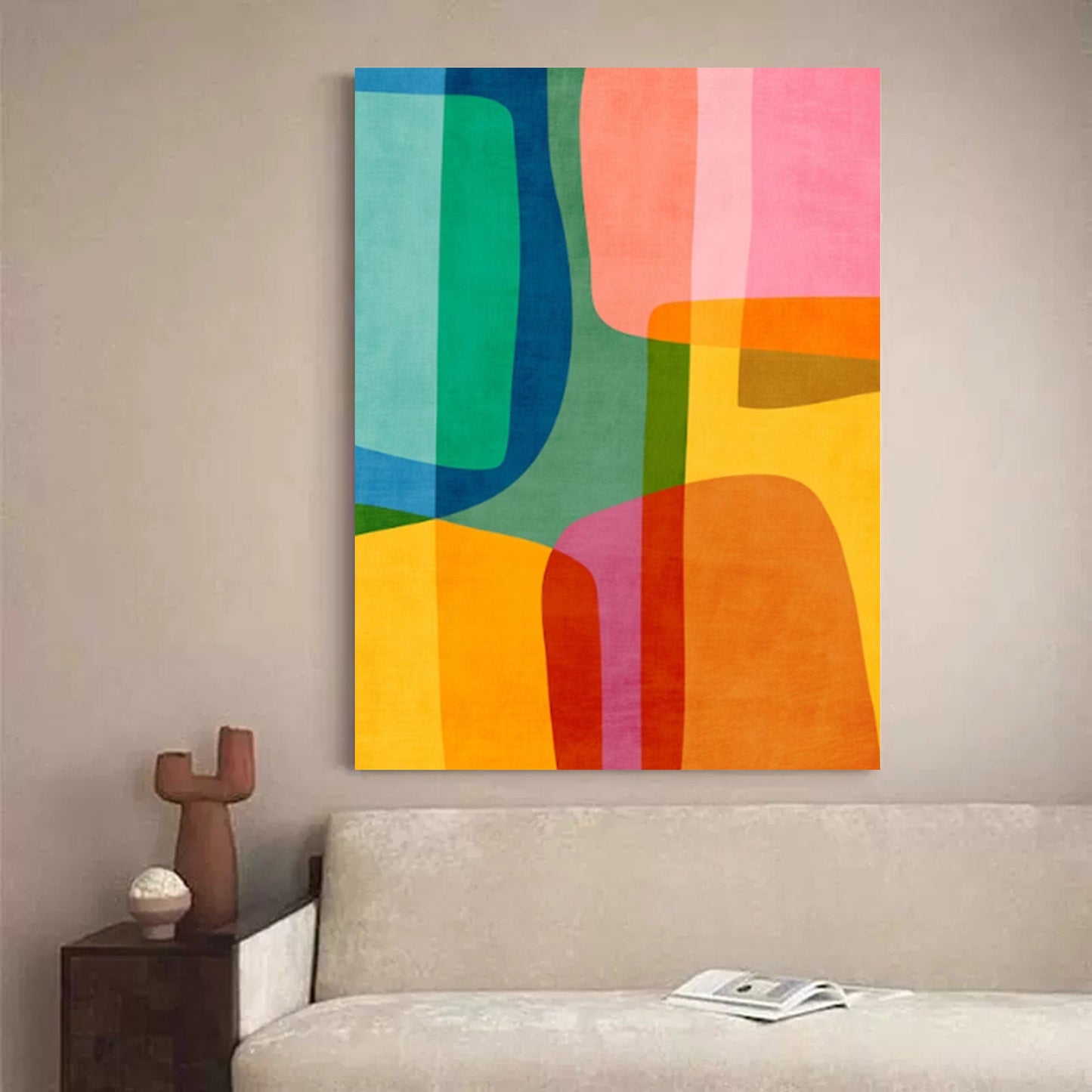 Summer Overlap - Bright Wall Art Colorful Abstract Shapes
