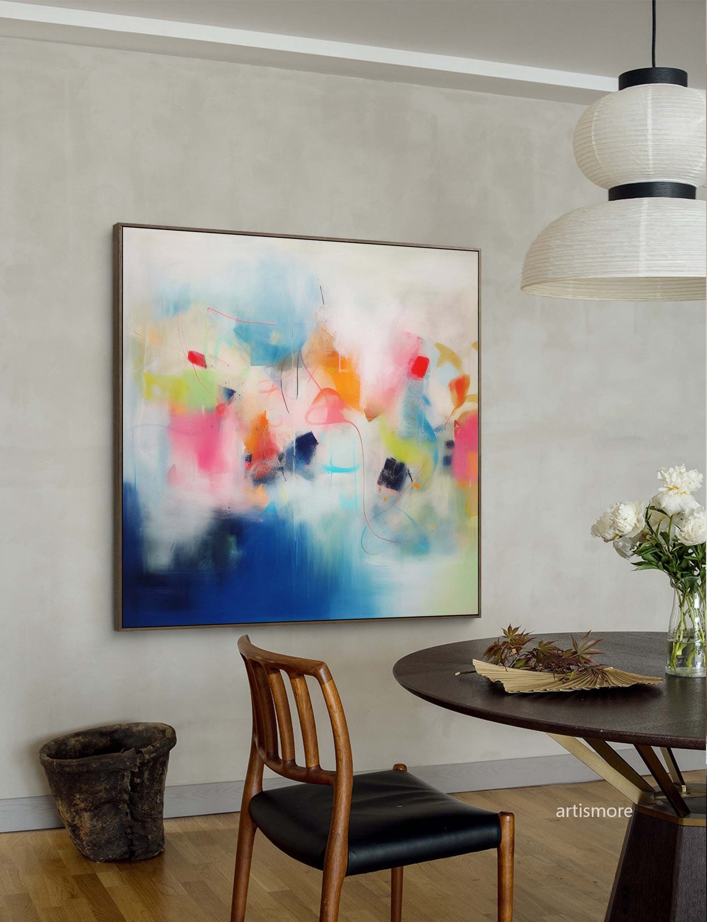 Joyful Mist - Abstract Art Colorful Painting, Modern Expressionist Art