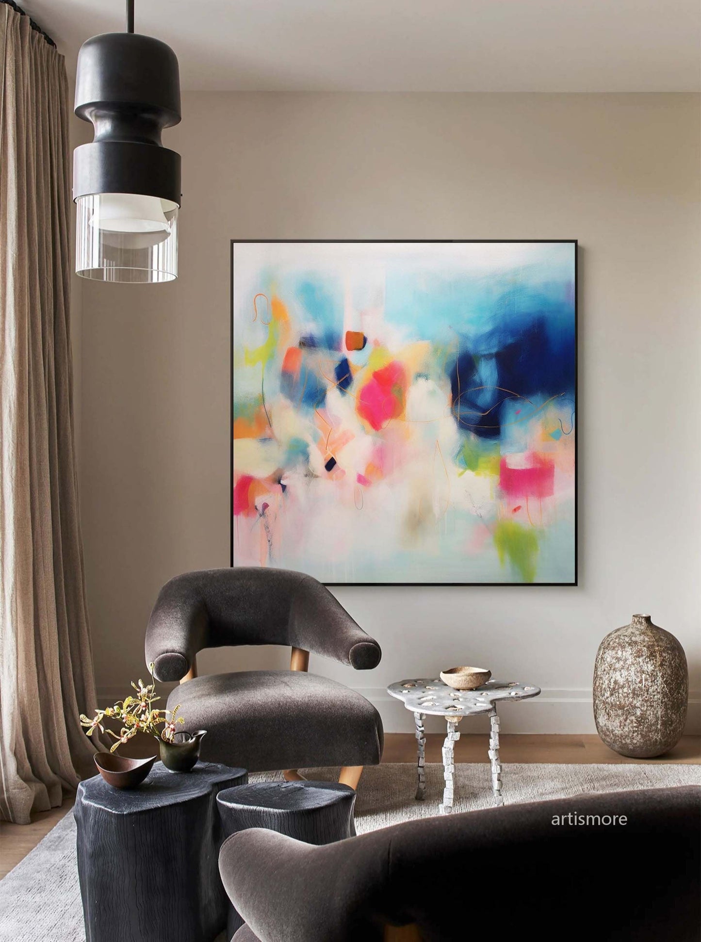 Dreamscape in Bloom - Contemporary Art Colorful Abstract Painting