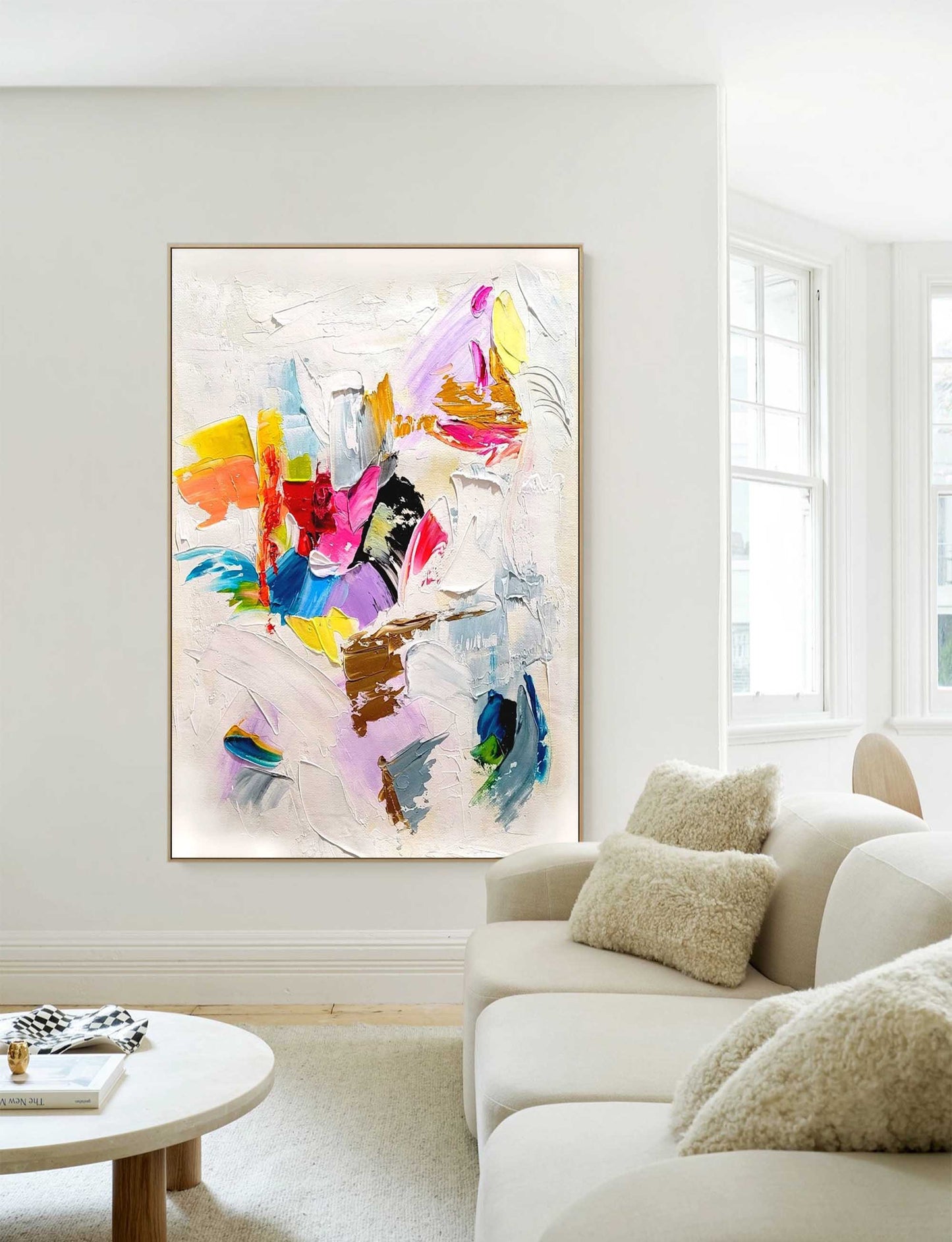 Vibrant Motion - Canvas Wall Art Abstract Impasto Painting