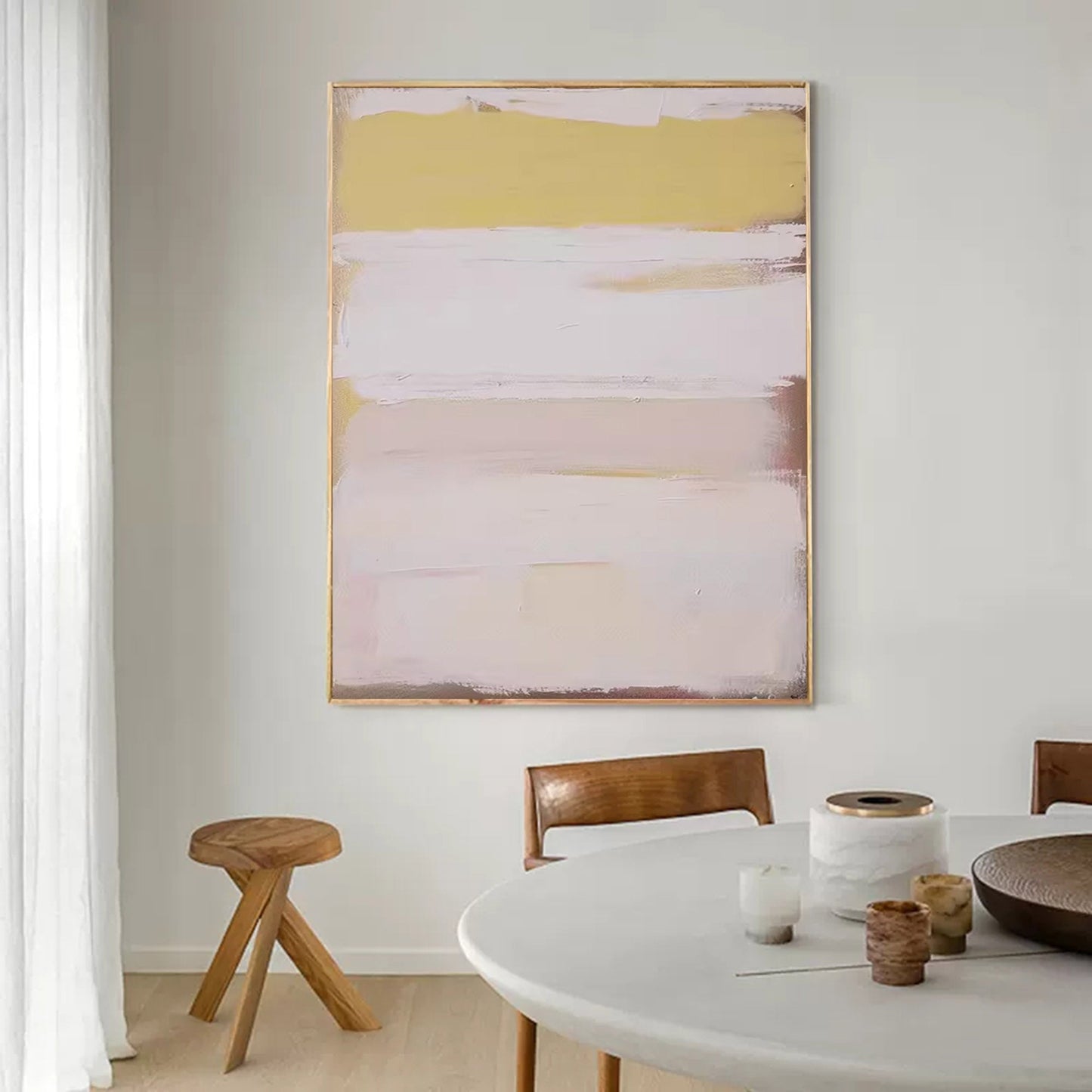Quiet Horizon - Neutral Wall Art Minimalist Beige Abstract