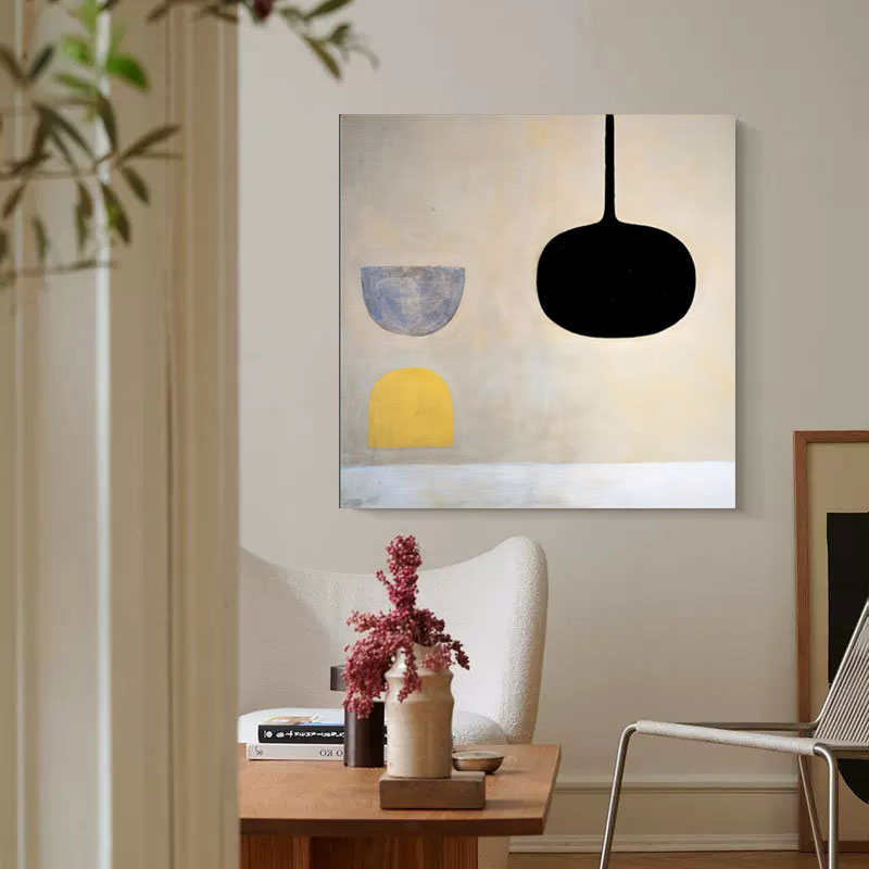 Suspended Forms - Minimalist Abstract Wall Art Canvas