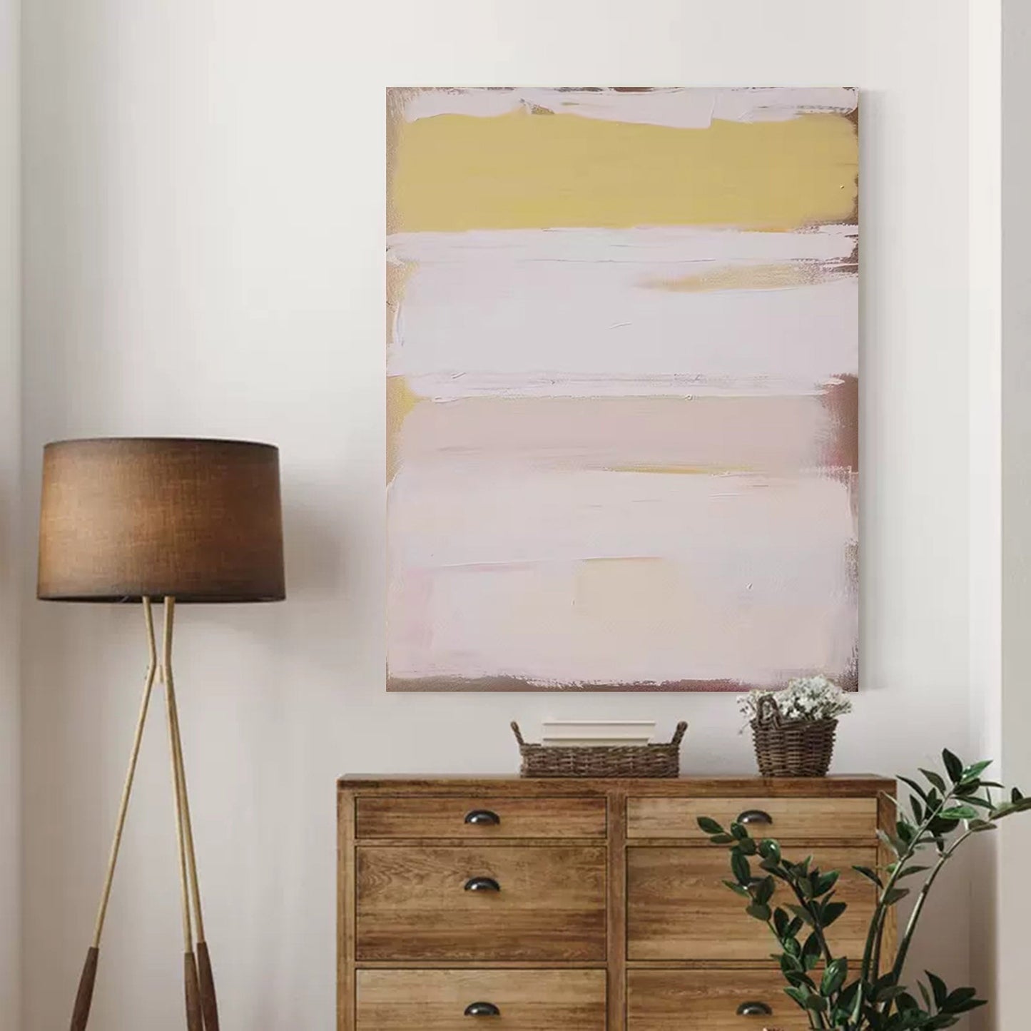 Quiet Horizon - Neutral Wall Art Minimalist Beige Abstract