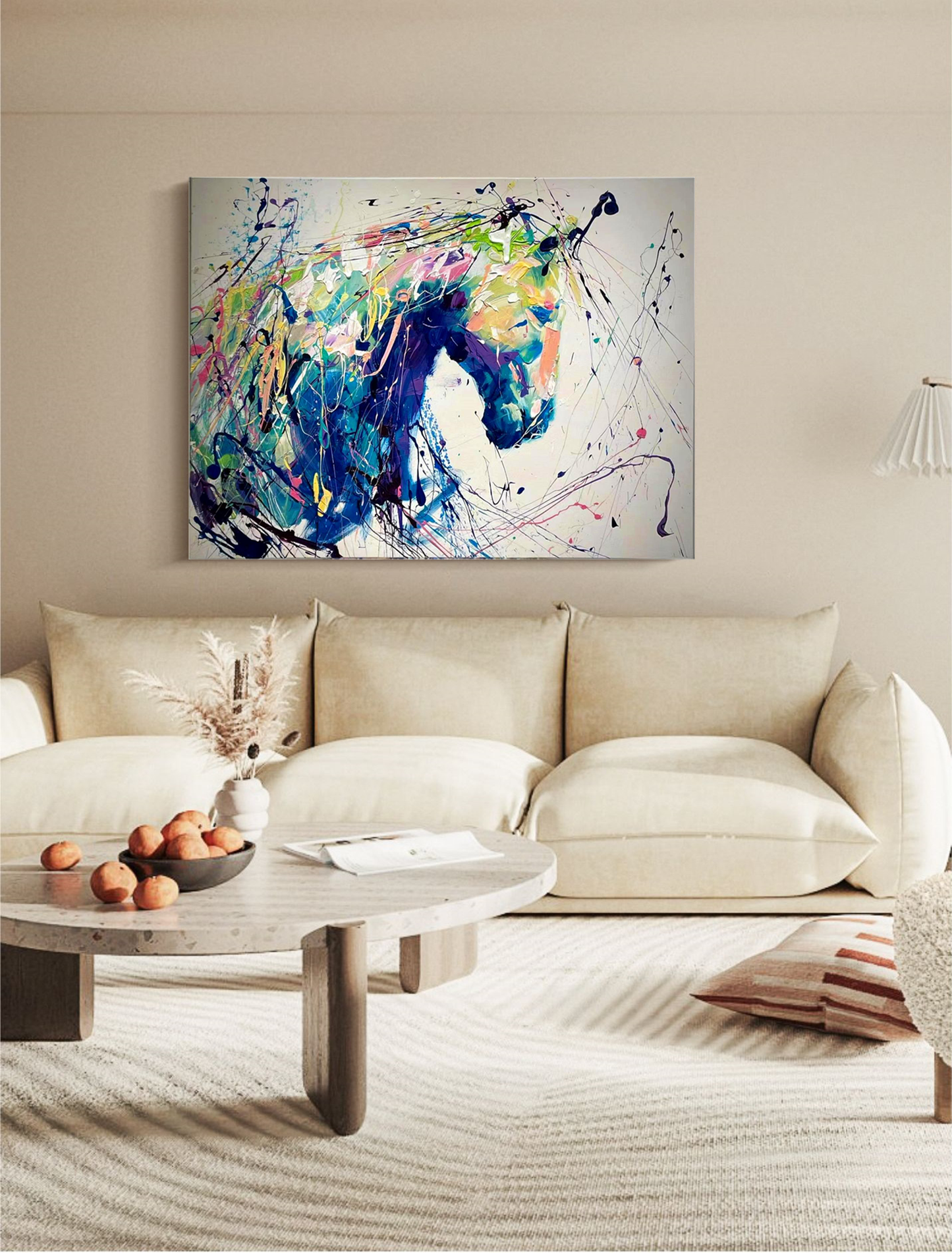 Wild Spirit - Colorful Abstract Horse Wall Art Canvas