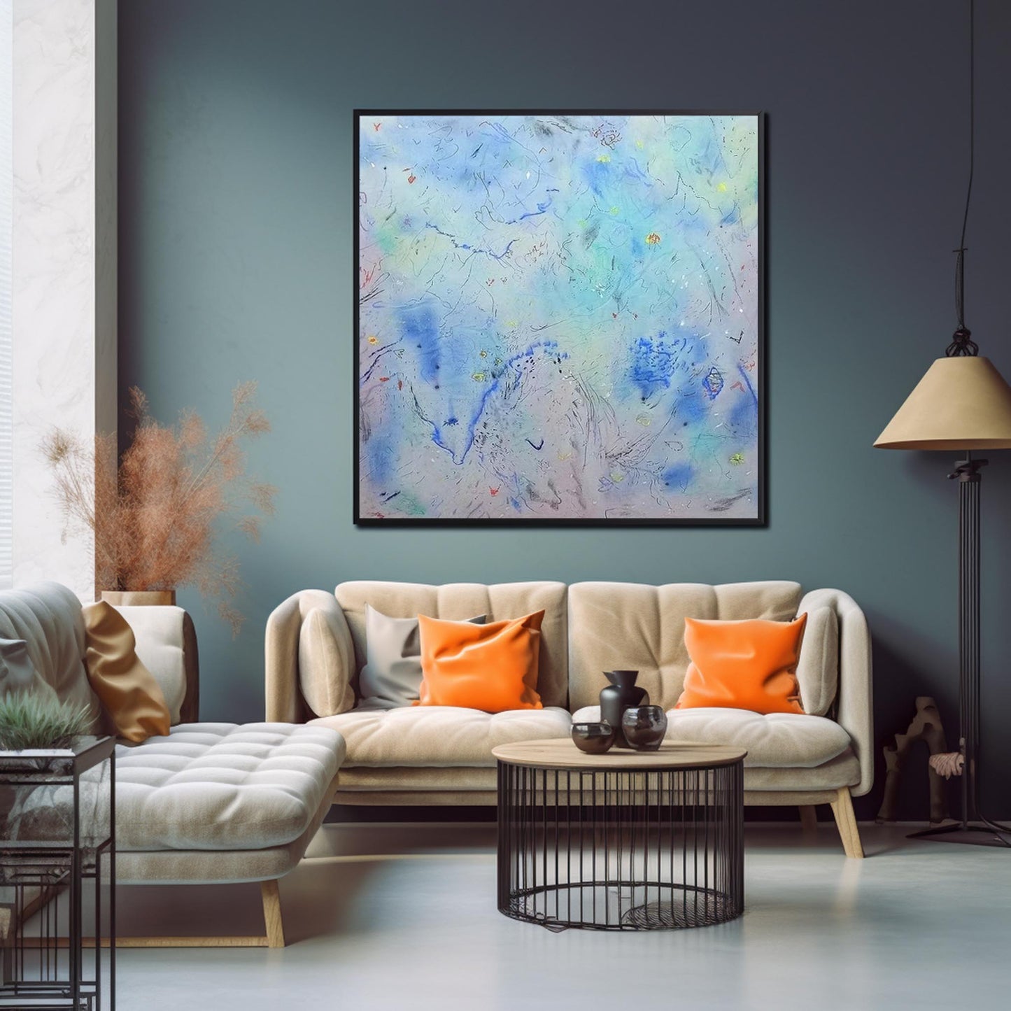Celestial Dream - Ethereal Blue White Abstract Painting