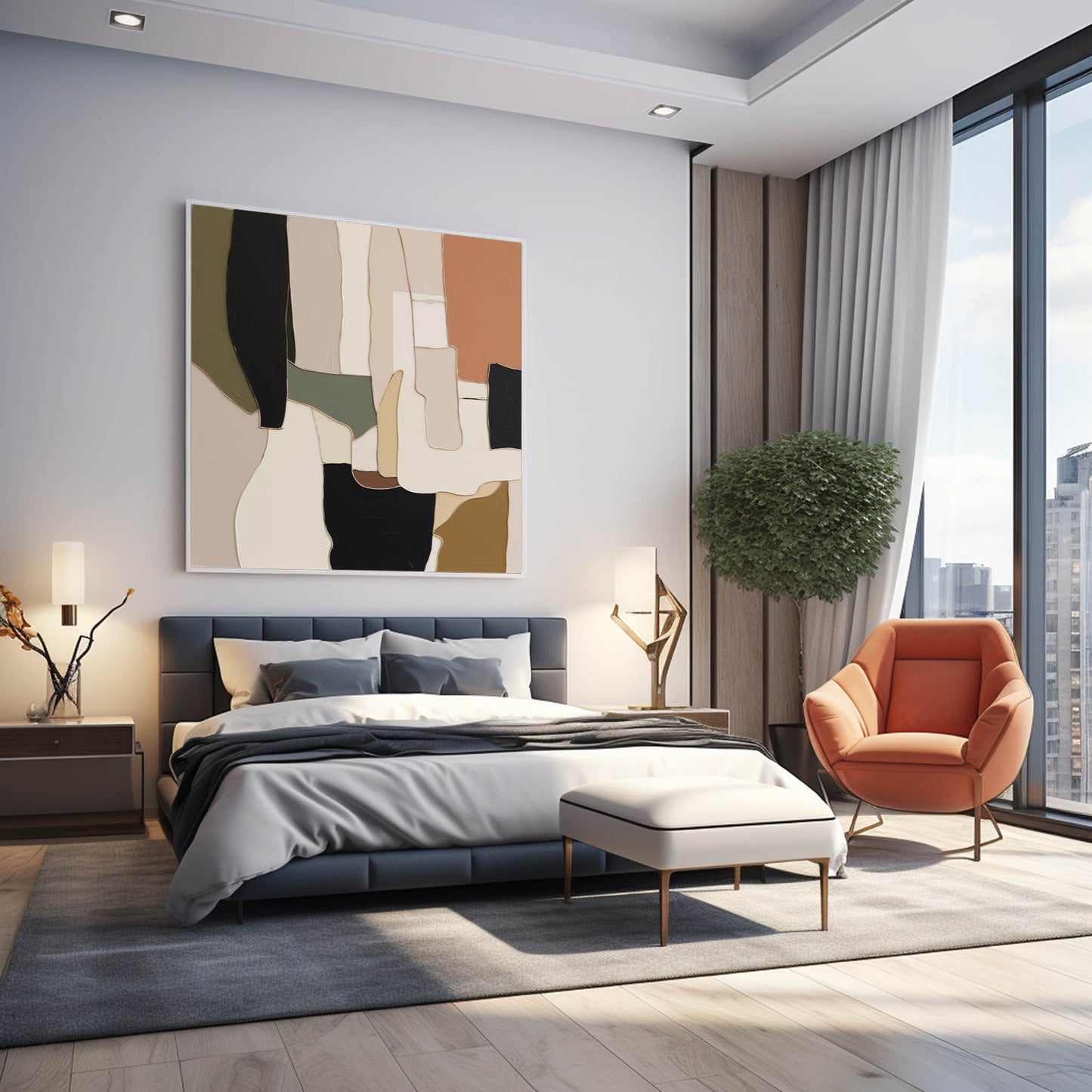 Formation Study - Modern Minimal Abstract Neutral Art in Earth Tones