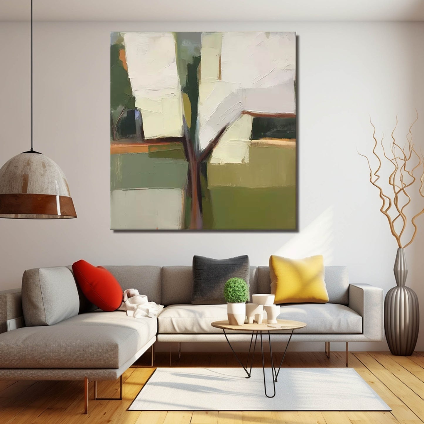 Olive Grove - Modern Art Abstract Tree Painting