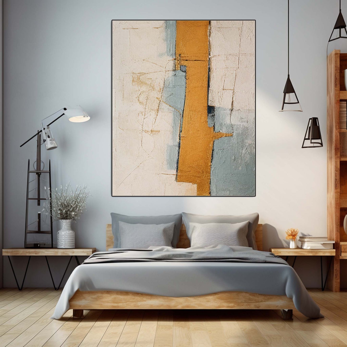 Ancient Pillar - Plaster Wall Art Wabi Sabi Textured Canvas