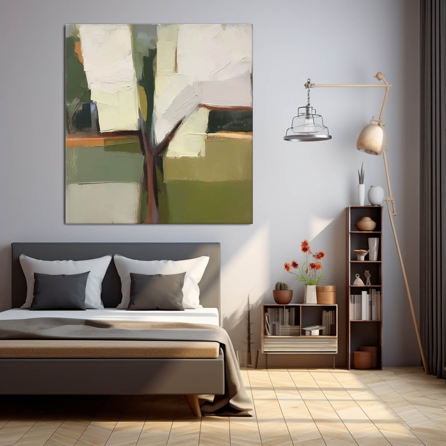 Olive Grove - Modern Art Abstract Tree Painting