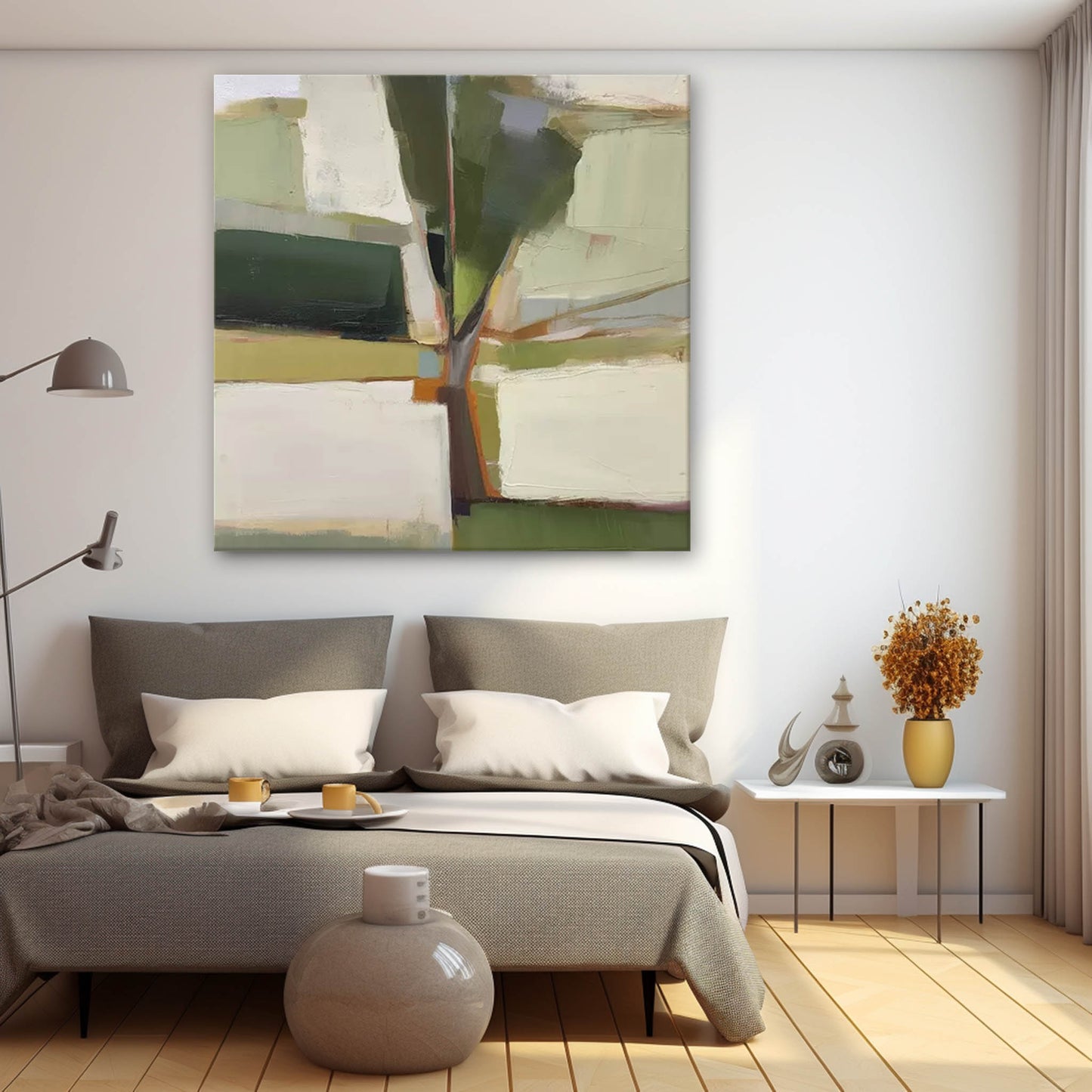 Olive Grove - Modern Abstract Landscape Art Tree Painting