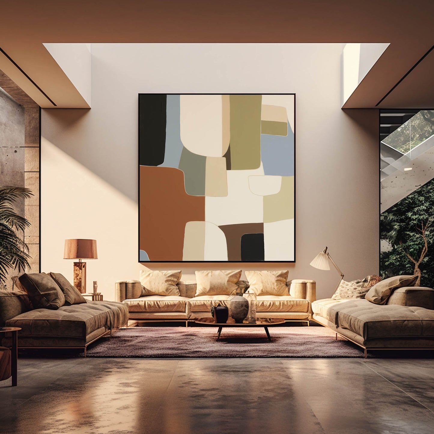 Terra Firma - Modern Minimal Brown and Gray Wall Art