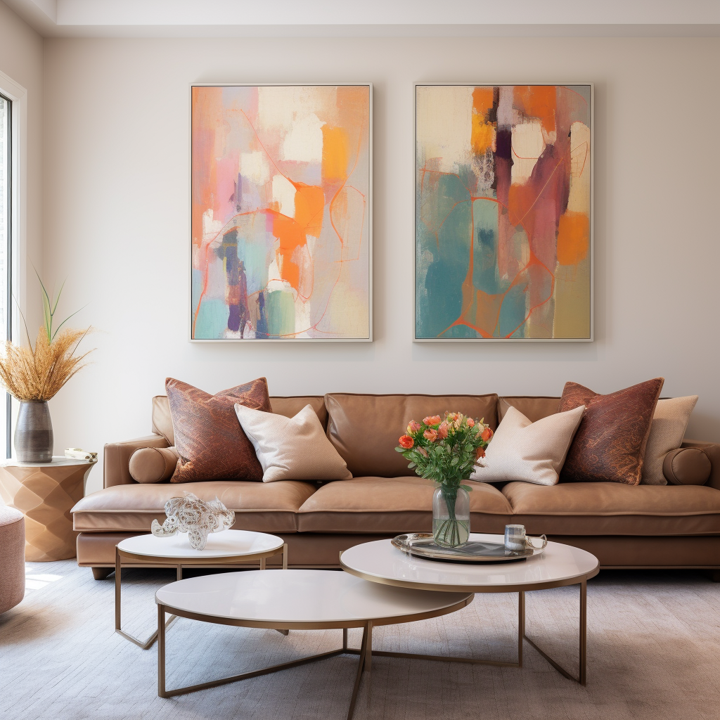 Vibrant Energy - Set of 2 Colorful Paintings, Abstract Diptych Wall Art