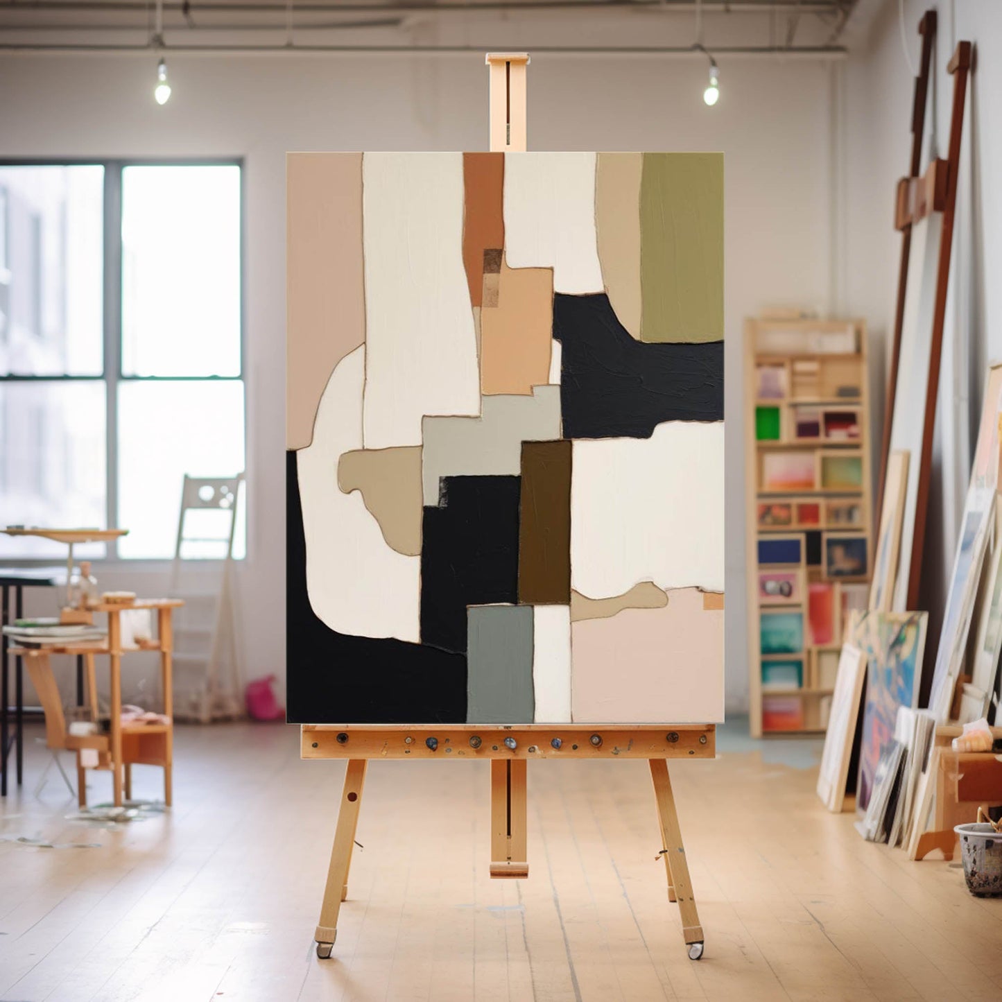 Formations - Modern Minimal Earth Tone Wall Art with Black and Brown