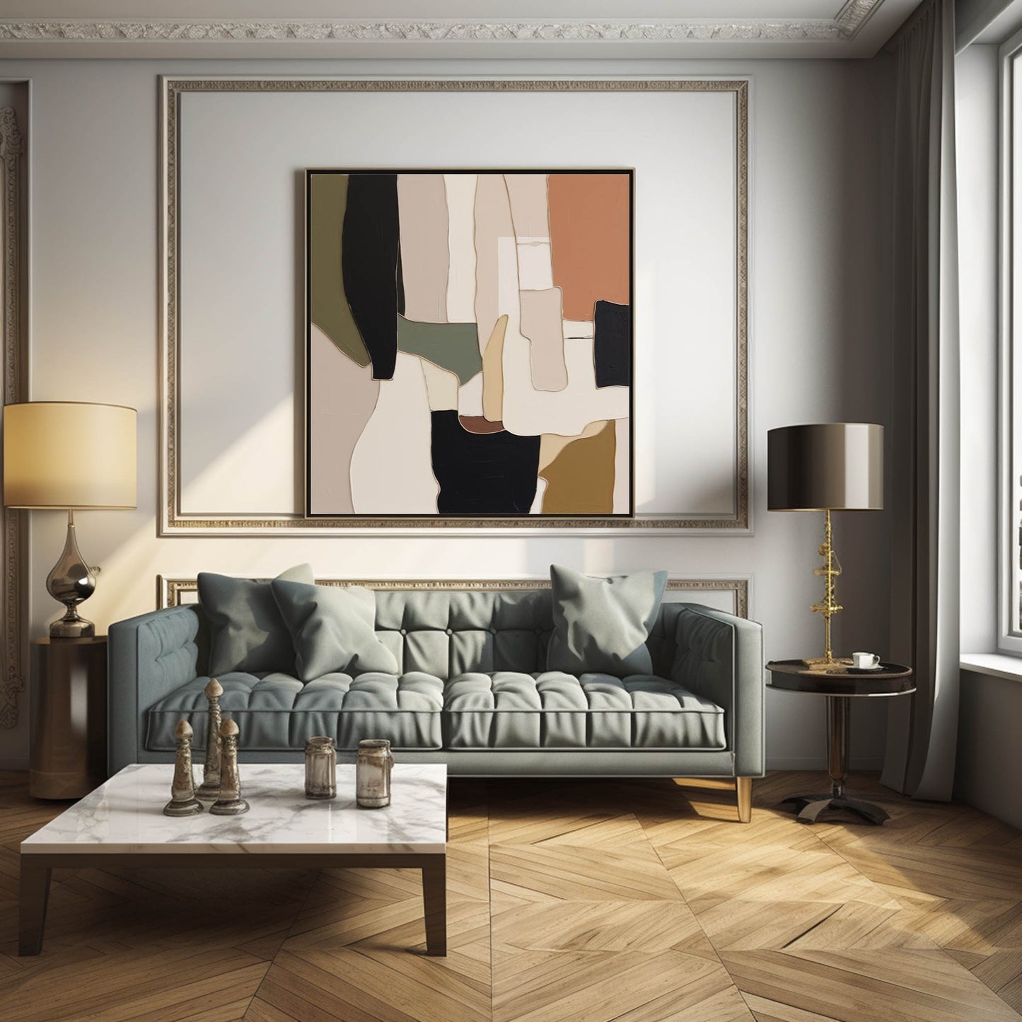 Formation Study - Modern Minimal Abstract Neutral Art in Earth Tones