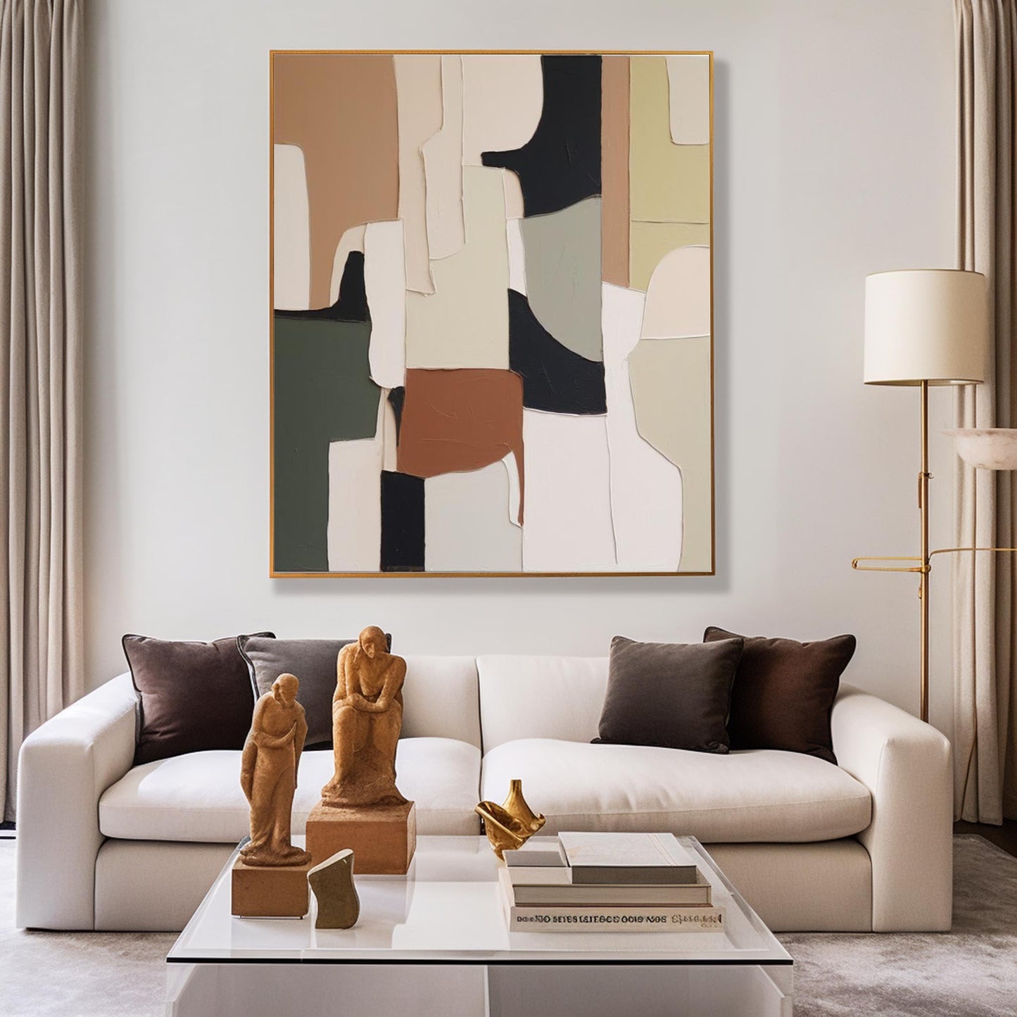 Terra Forms - Modern Minimal Textured Abstract Painting in Earth Tones