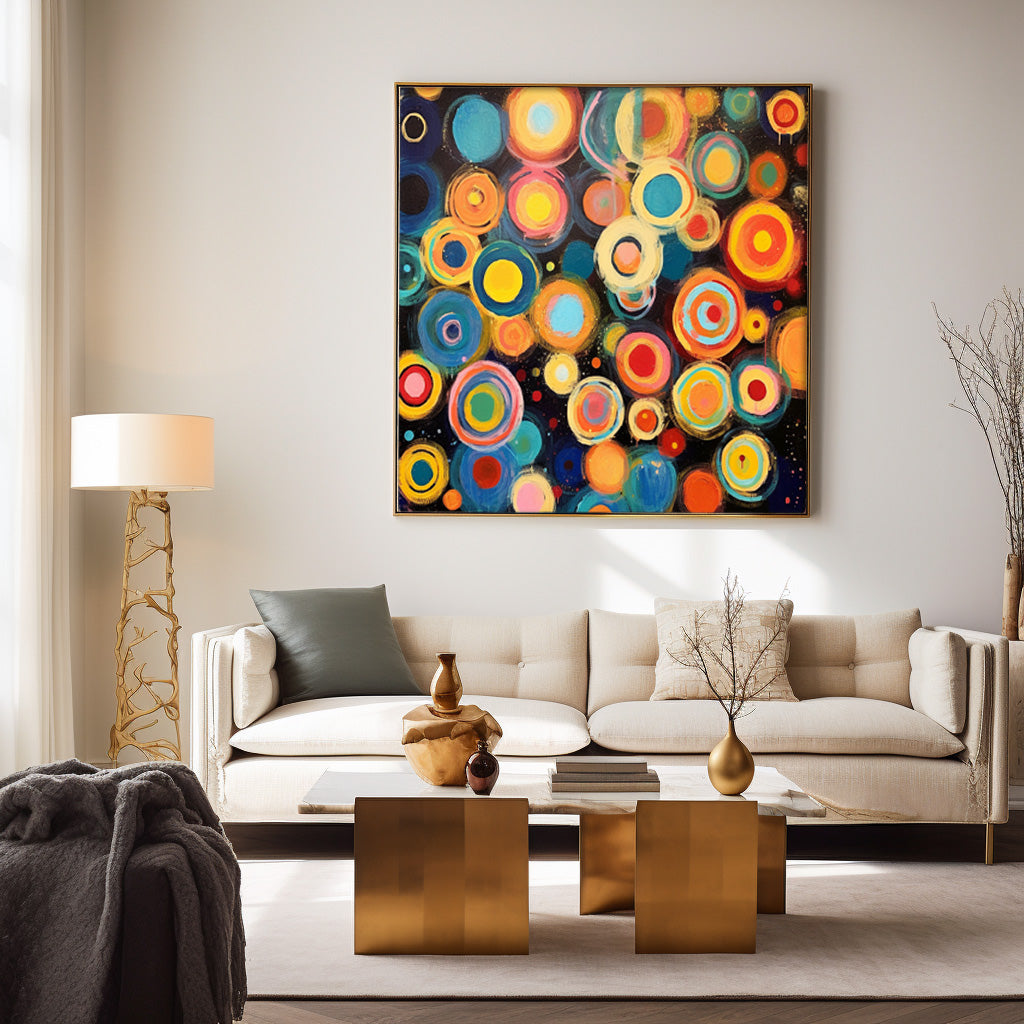 Celebration - Colorful Abstract Circle Wall Art Painting