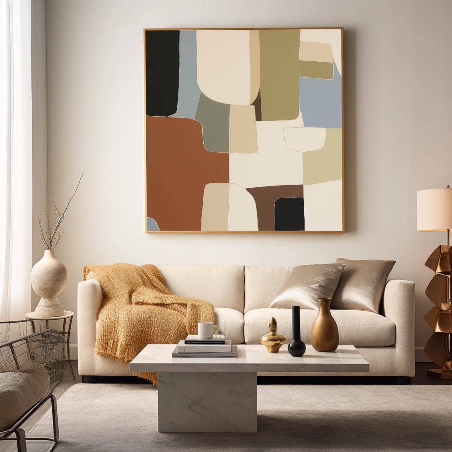 Terra Firma - Modern Minimal Brown and Gray Wall Art