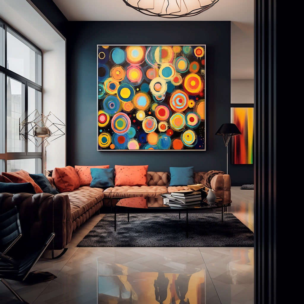 Celebration - Colorful Abstract Circle Wall Art Painting