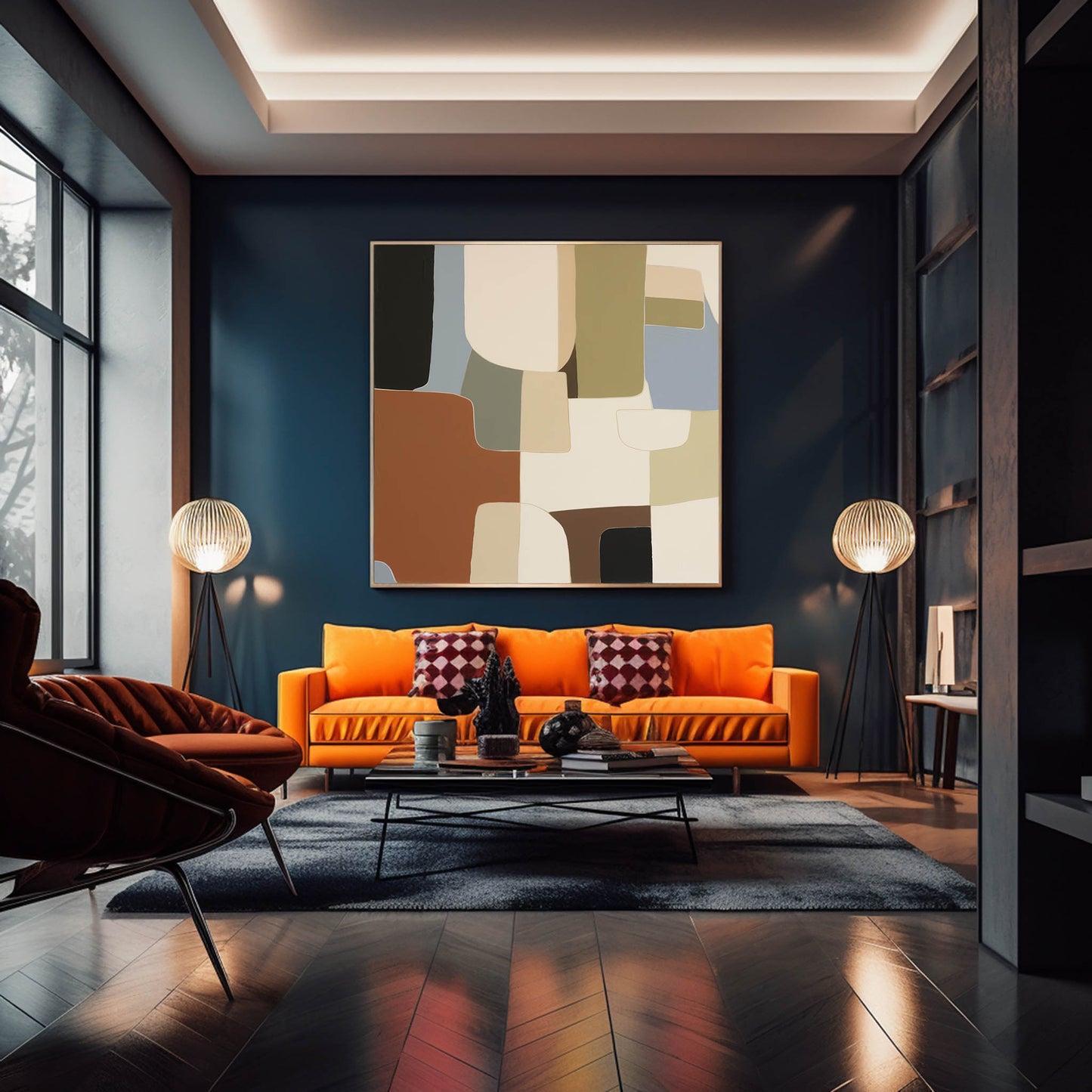 Terra Firma - Modern Minimal Brown and Gray Wall Art