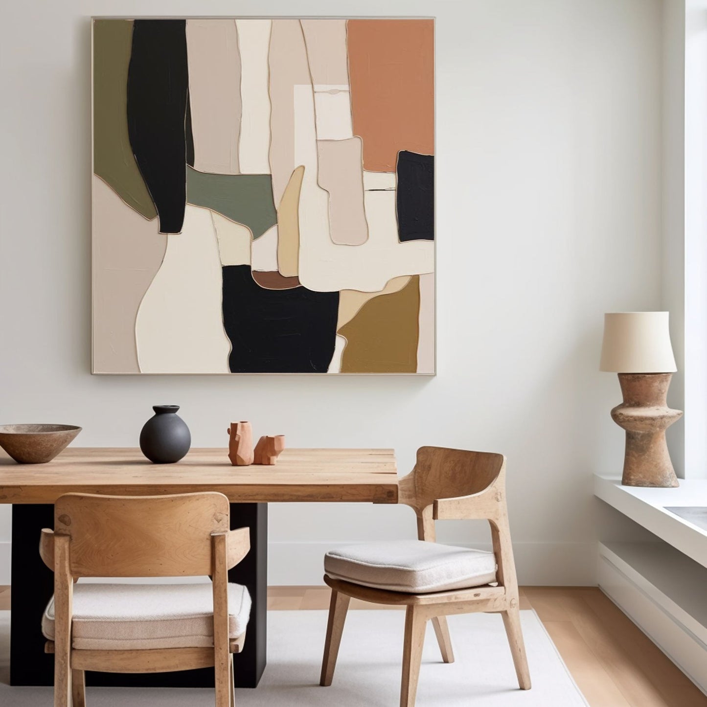 Formation Study - Modern Minimal Abstract Neutral Art in Earth Tones