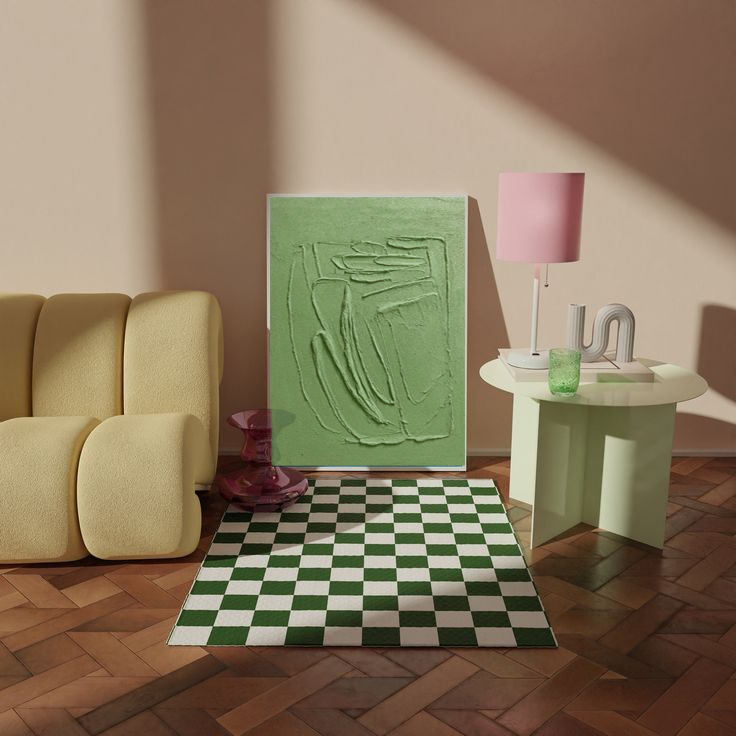 Elemental Form - Minimalist Textured Olive Green Wall Art