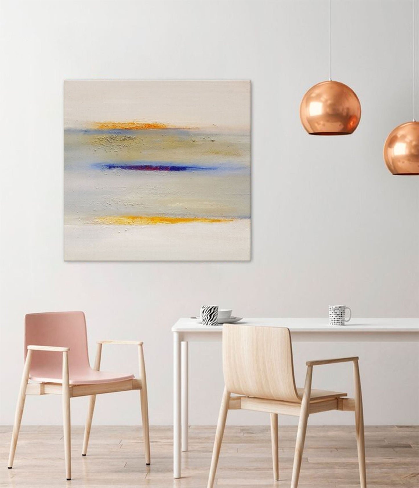 Serene Horizon - Horizontal Wall Art Minimalist Abstract Painting