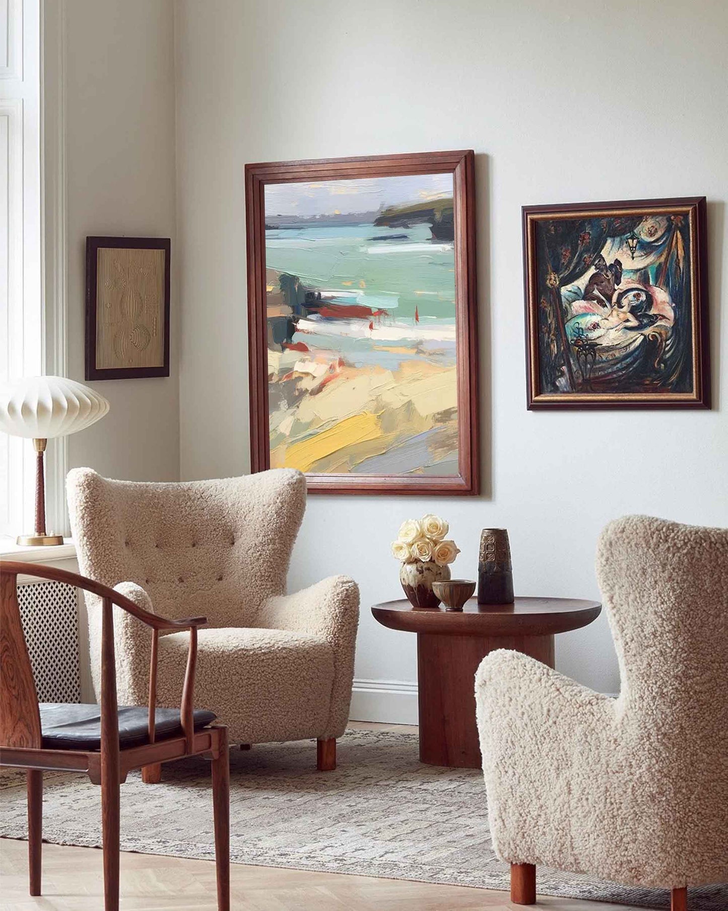 Windswept Shore - Textured Coastal Wall Art in Impressionist Style