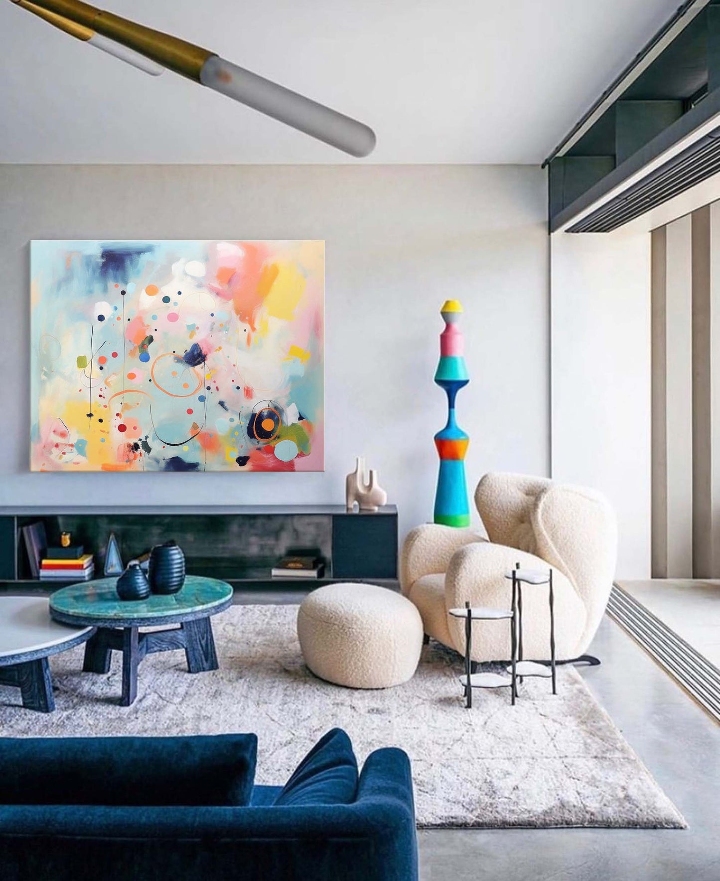 Joyful Field - Uplifting Multicolor Wall Art, Cool Abstract Painting