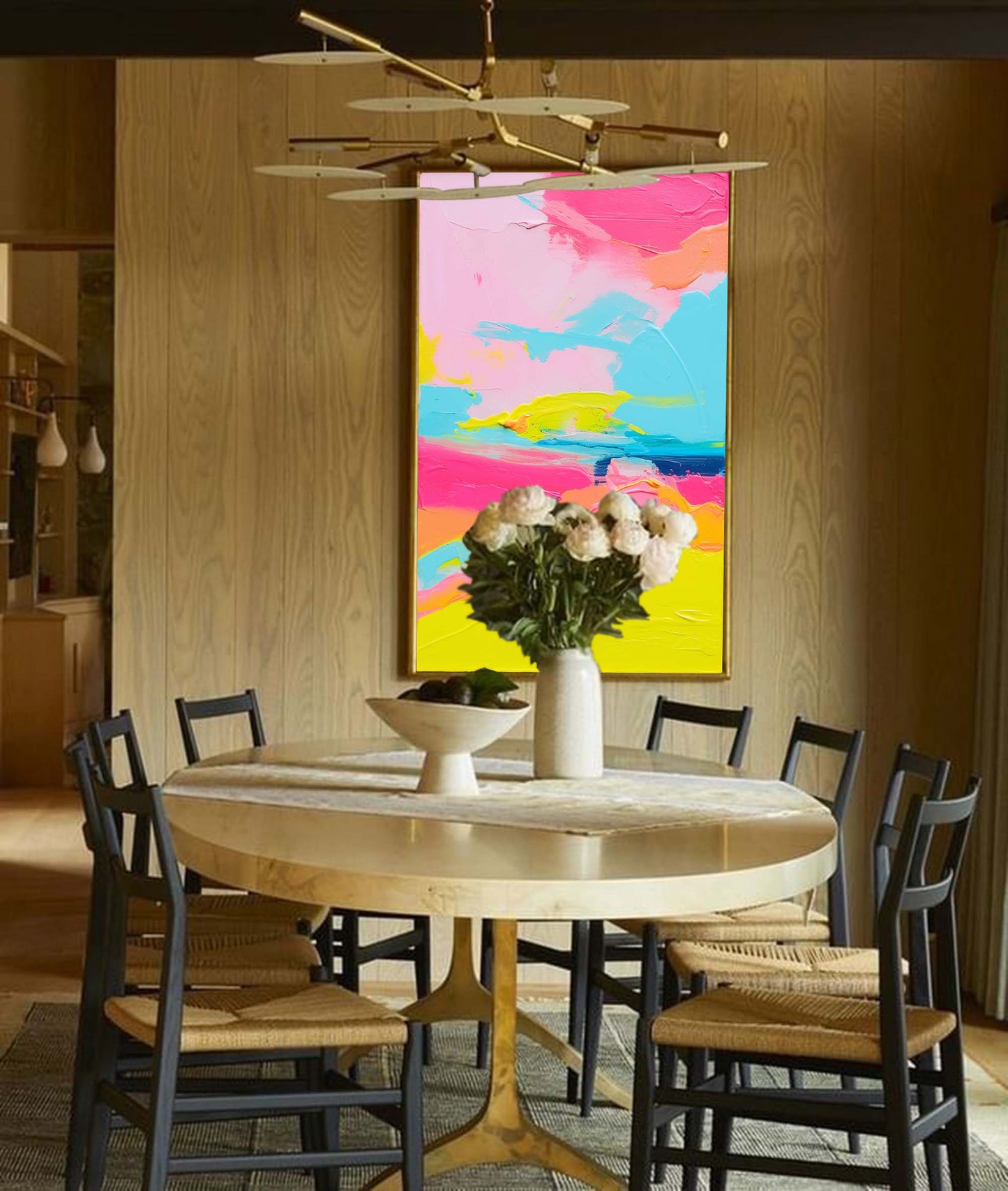 Summer Bliss - Happy Abstract Bright Wall Art with Heavy Texture