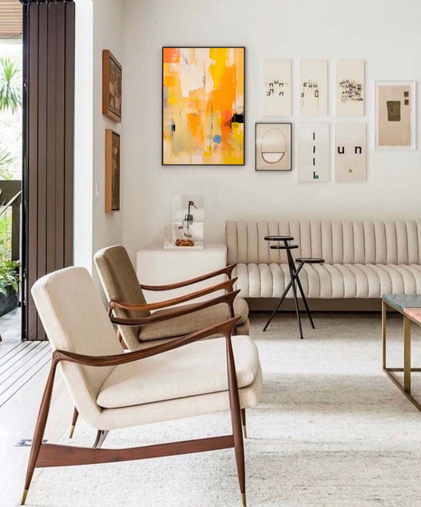 Urban Heat - Yellow and Orange Abstract Expressionism Art