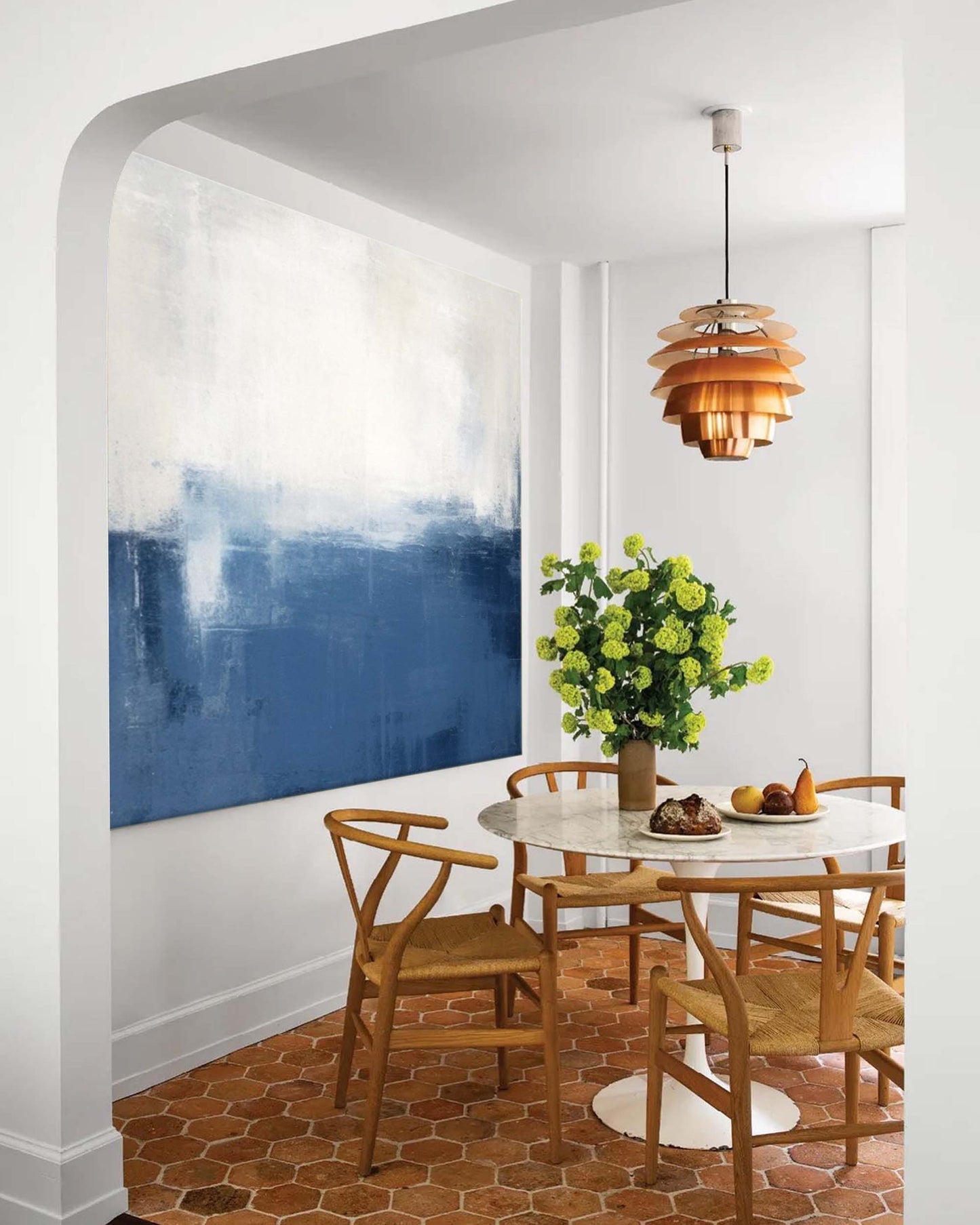 Horizon Calm - Minimalist Blue White Abstract Painting