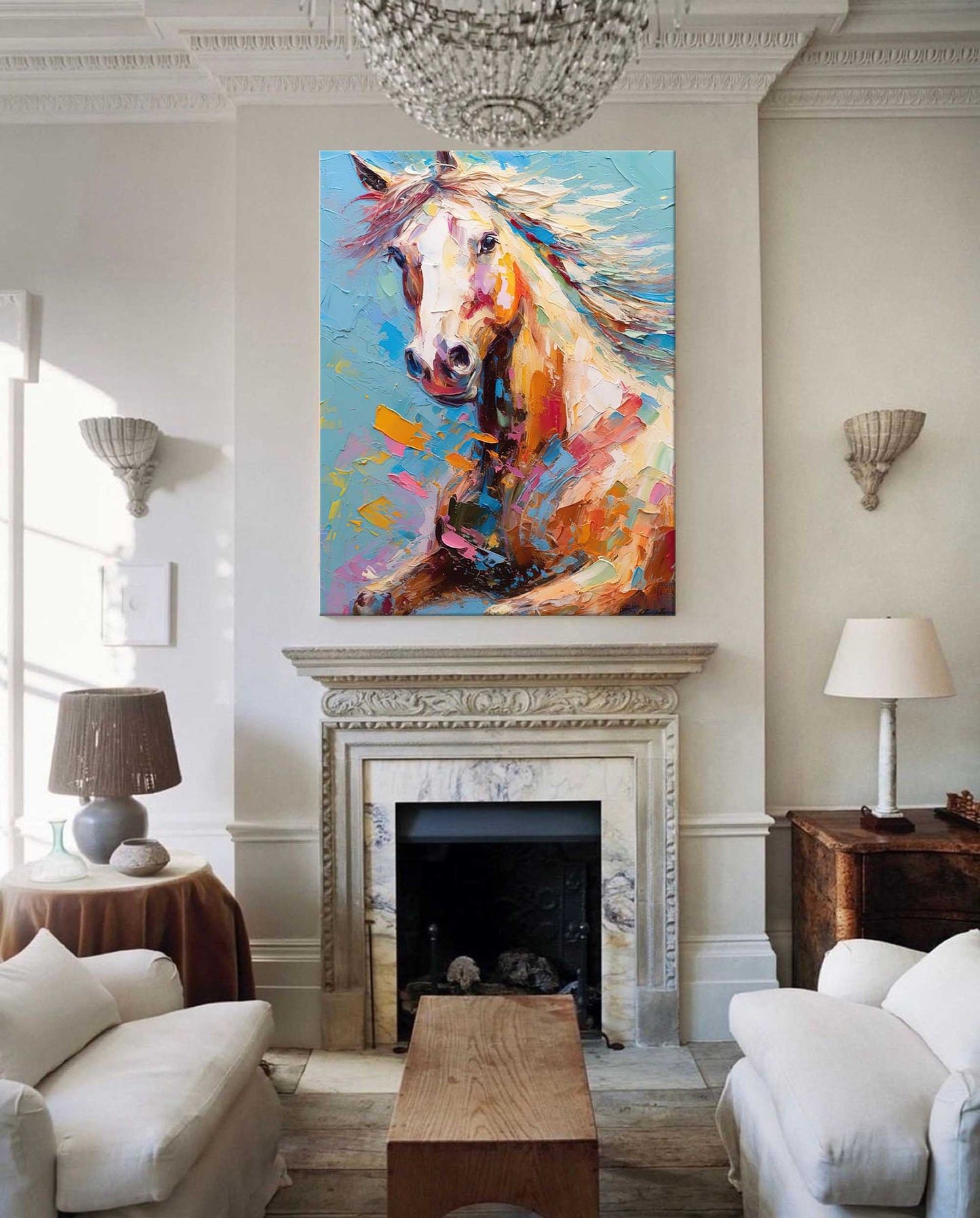 Majestic Spirit - Colorful Animal Art Horse Artwork Canvas