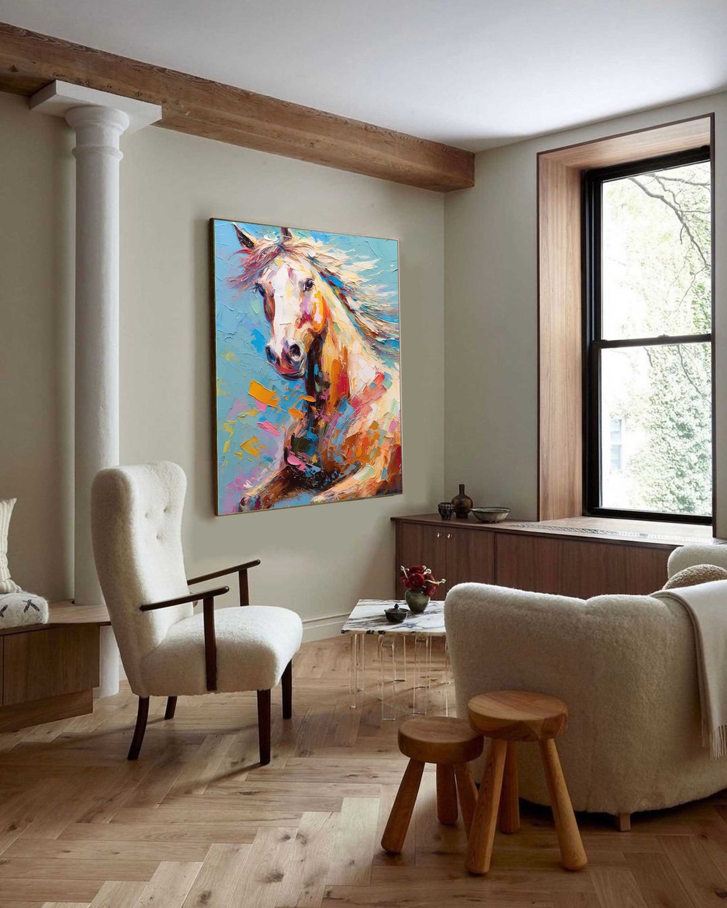 Majestic Spirit - Colorful Animal Art Horse Artwork Canvas