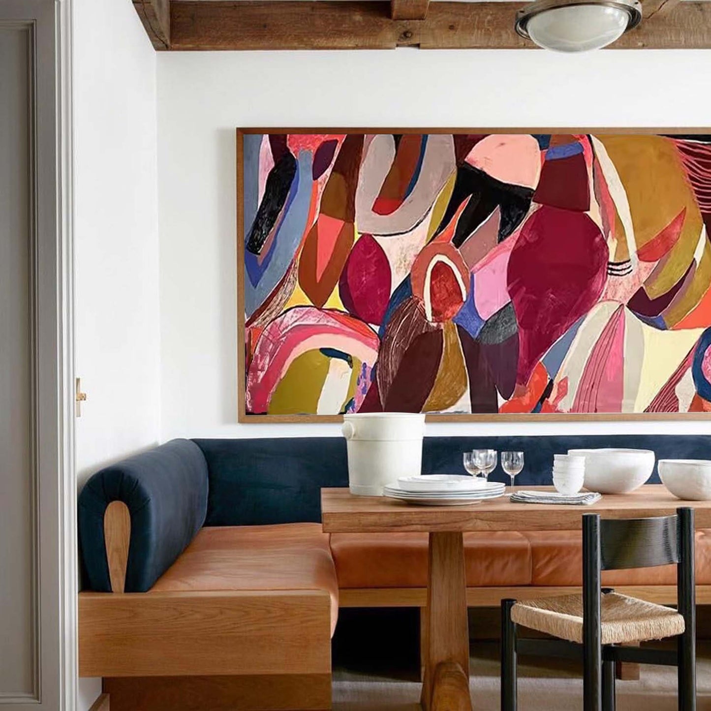 Vibrant Mosaic - Horizontal Wall Art Colorful Abstract Canvas