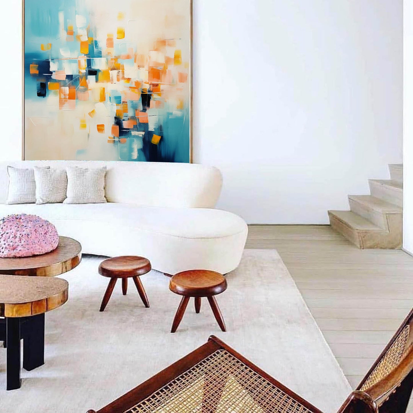 Digital Confetti - Contemporary Abstract Square Art Painting