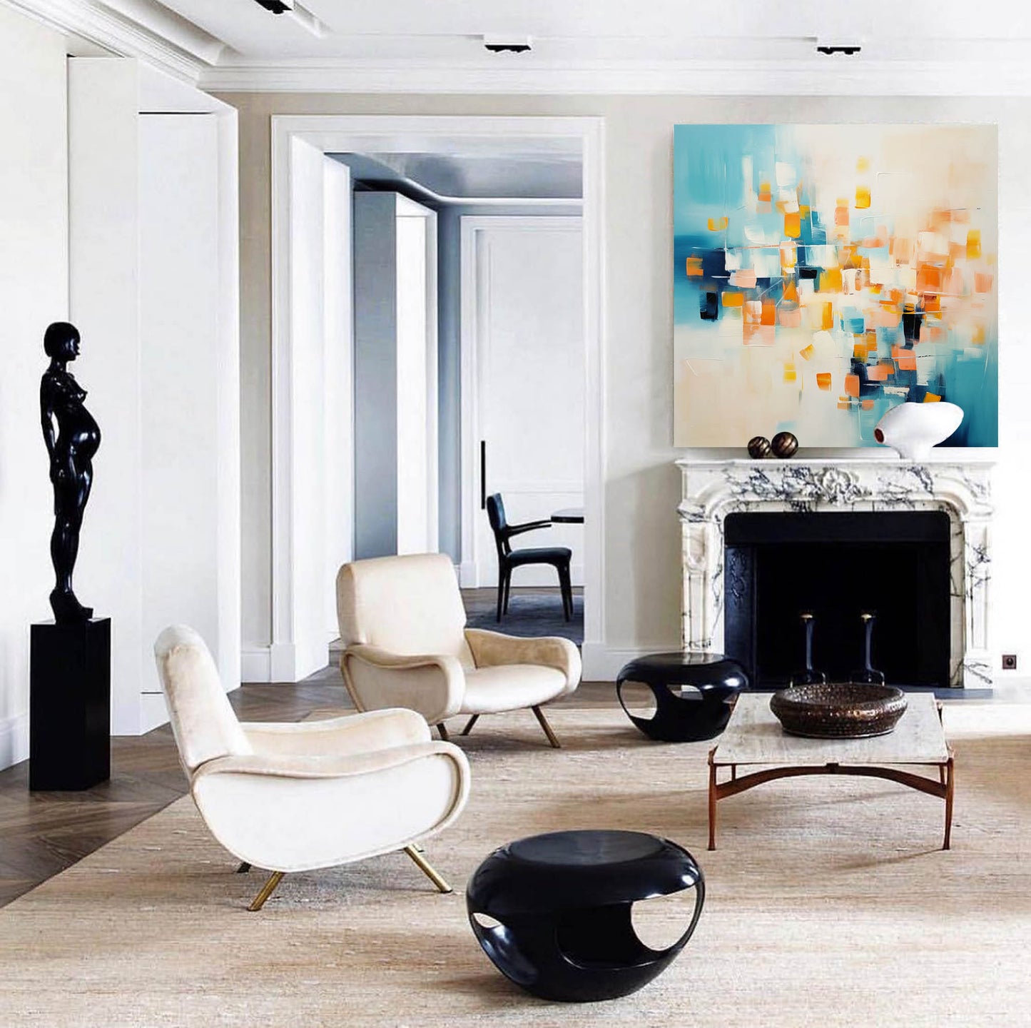 Digital Confetti - Contemporary Abstract Square Art Painting