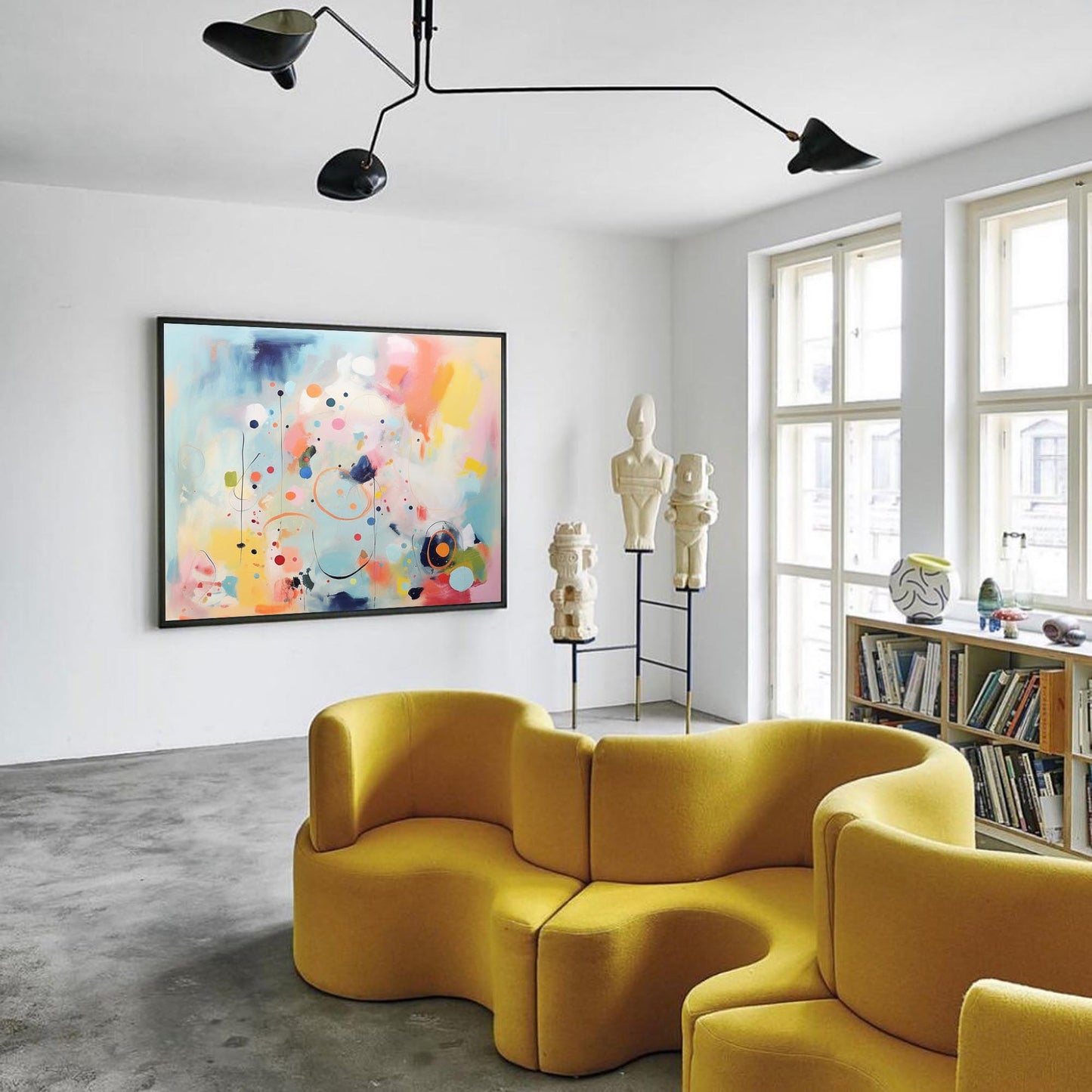 Joyful Field - Uplifting Multicolor Wall Art, Cool Abstract Painting