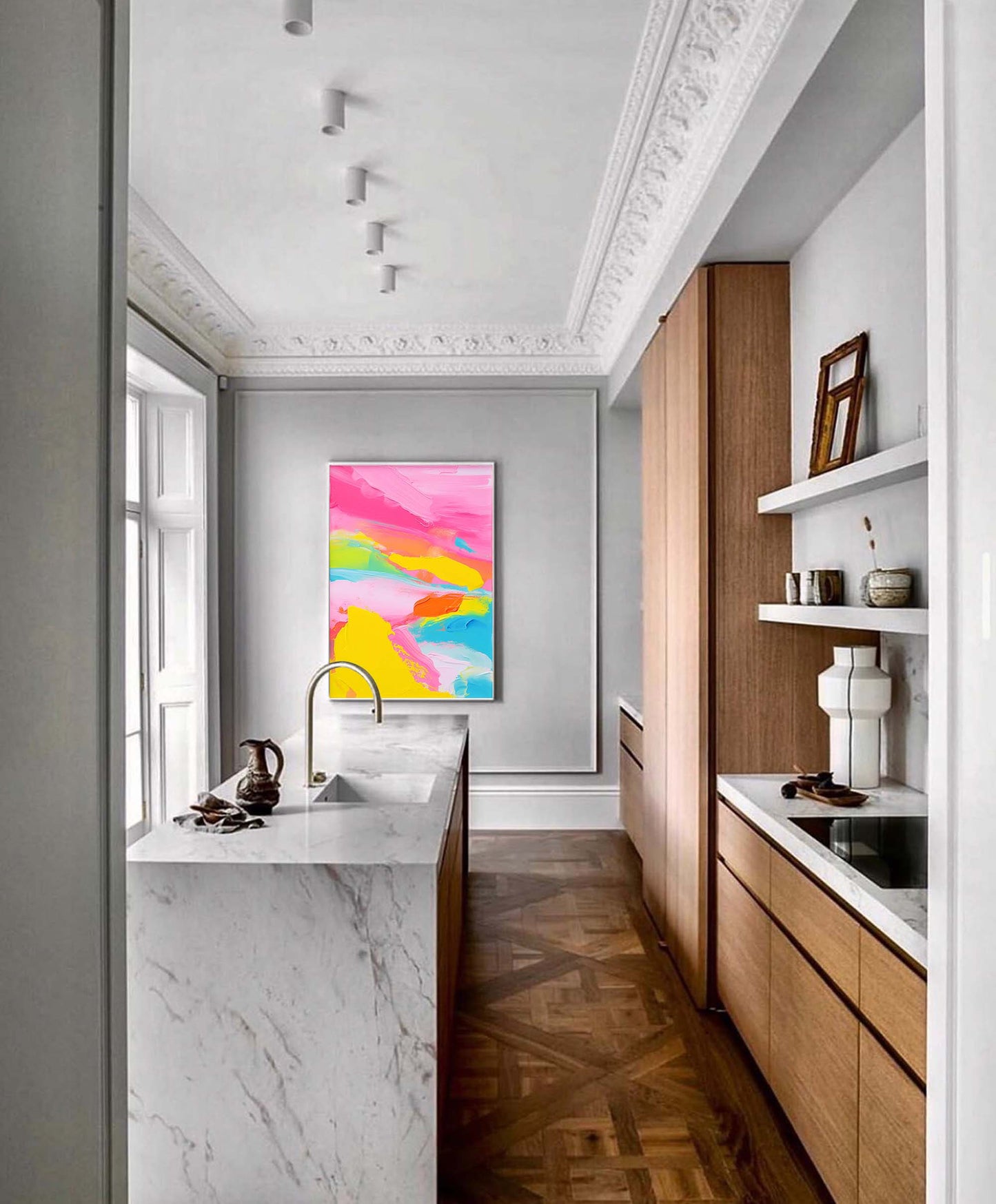 Summer Haze - Happy Abstract Bright Colored Paintings