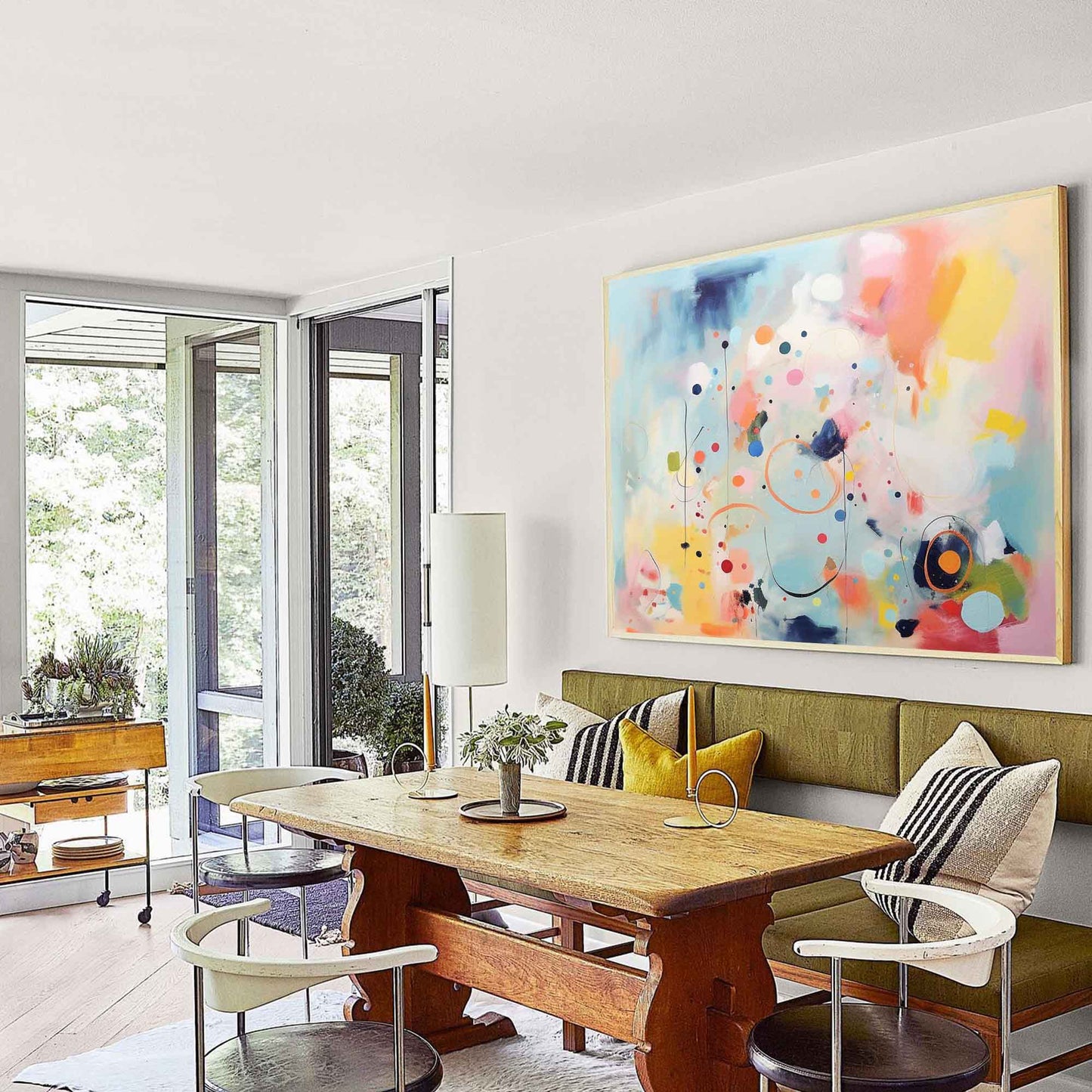 Joyful Field - Uplifting Multicolor Wall Art, Cool Abstract Painting
