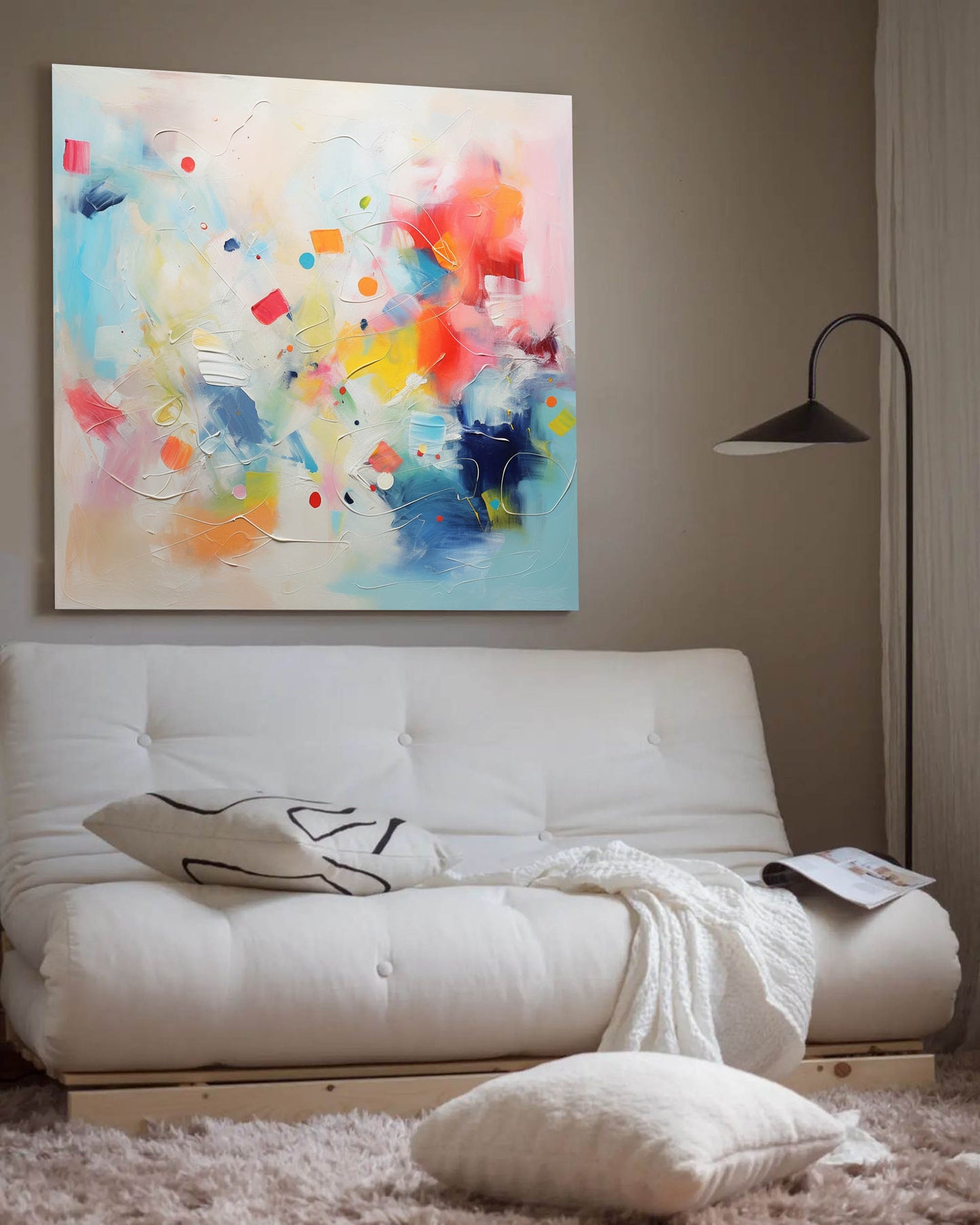 Joyful Chaos - Contemporary Abstract Art Painting, Colorful Modern Art