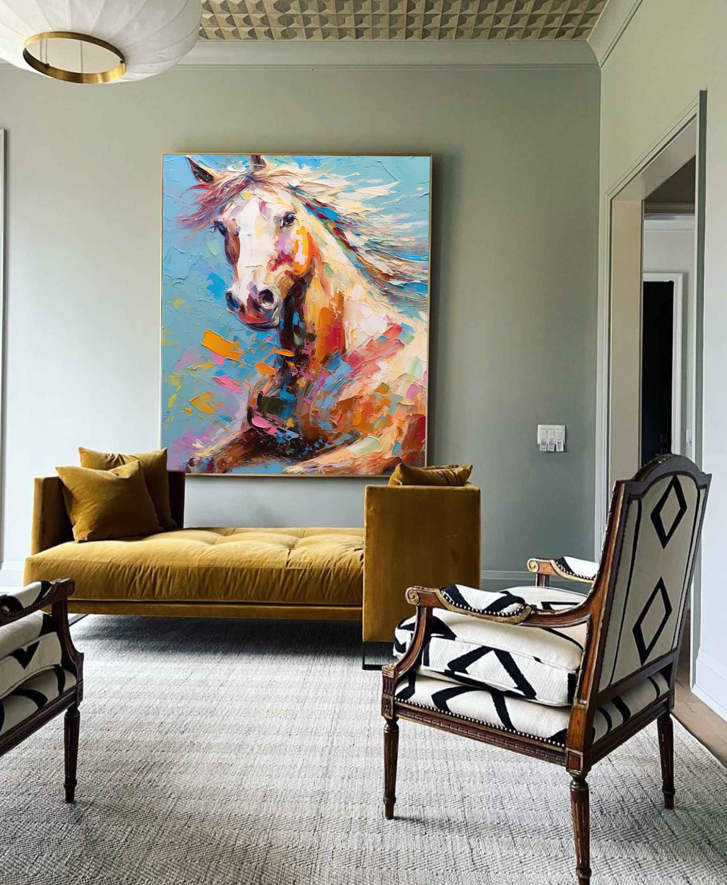 Majestic Spirit - Colorful Animal Art Horse Artwork Canvas