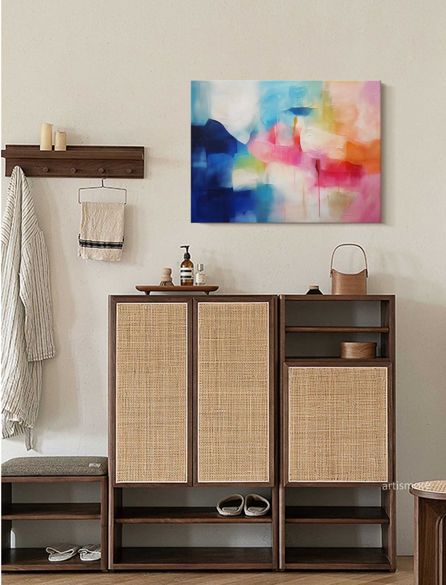 Colorful Horizon - Large Abstract Art Painting Ideas on Canvas