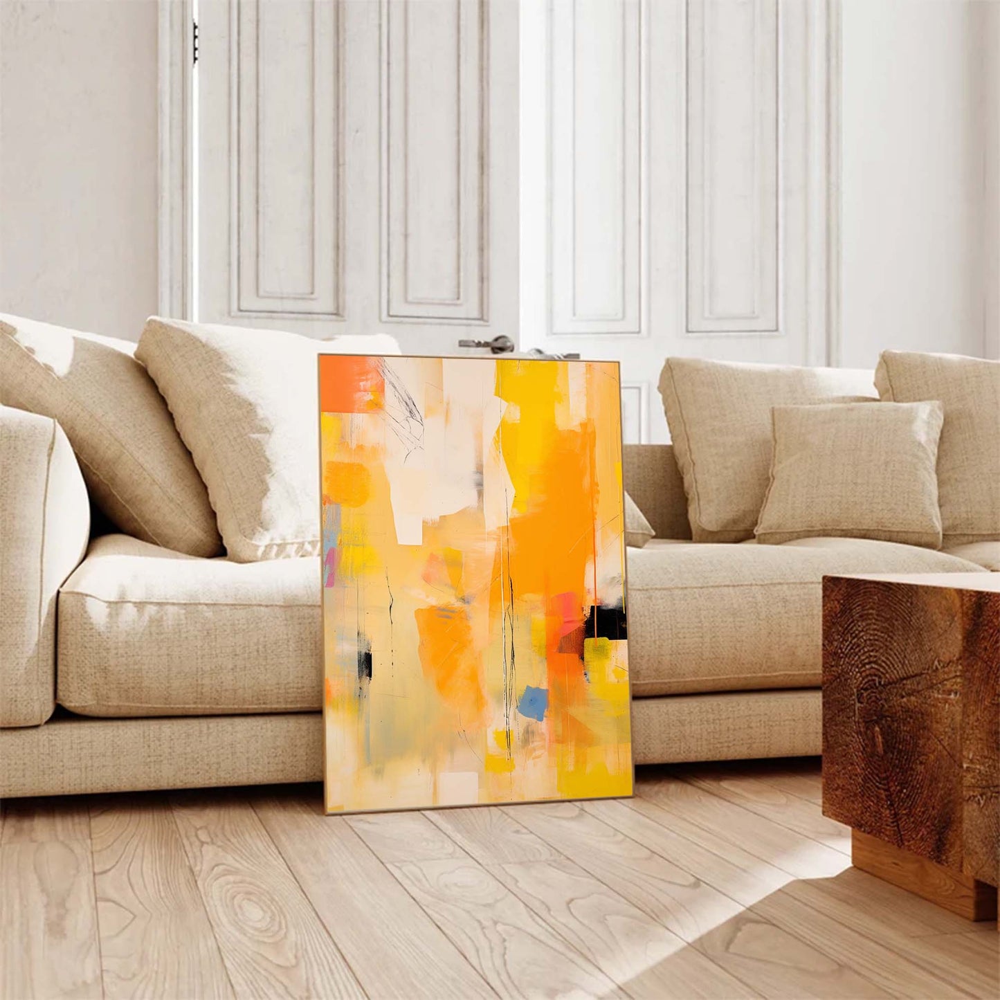 Urban Heat - Yellow and Orange Abstract Expressionism Art
