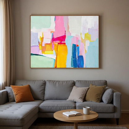 Abstract Textured Canvas Art – Hand-Finished Modern Wall Art