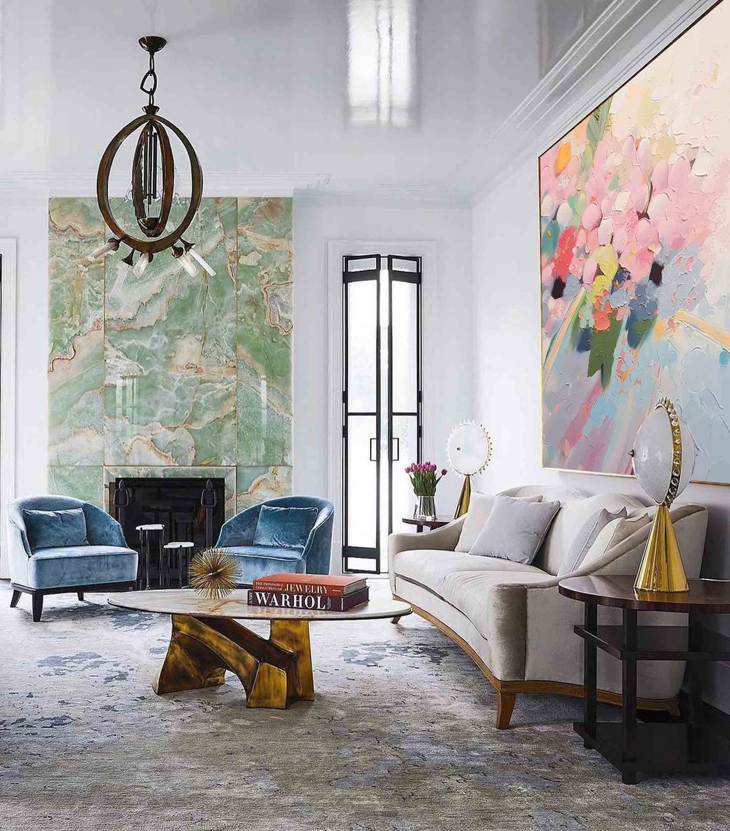 Pastel Dreams - Whimsical Hydrangea Wall Art, Textured Floral Painting