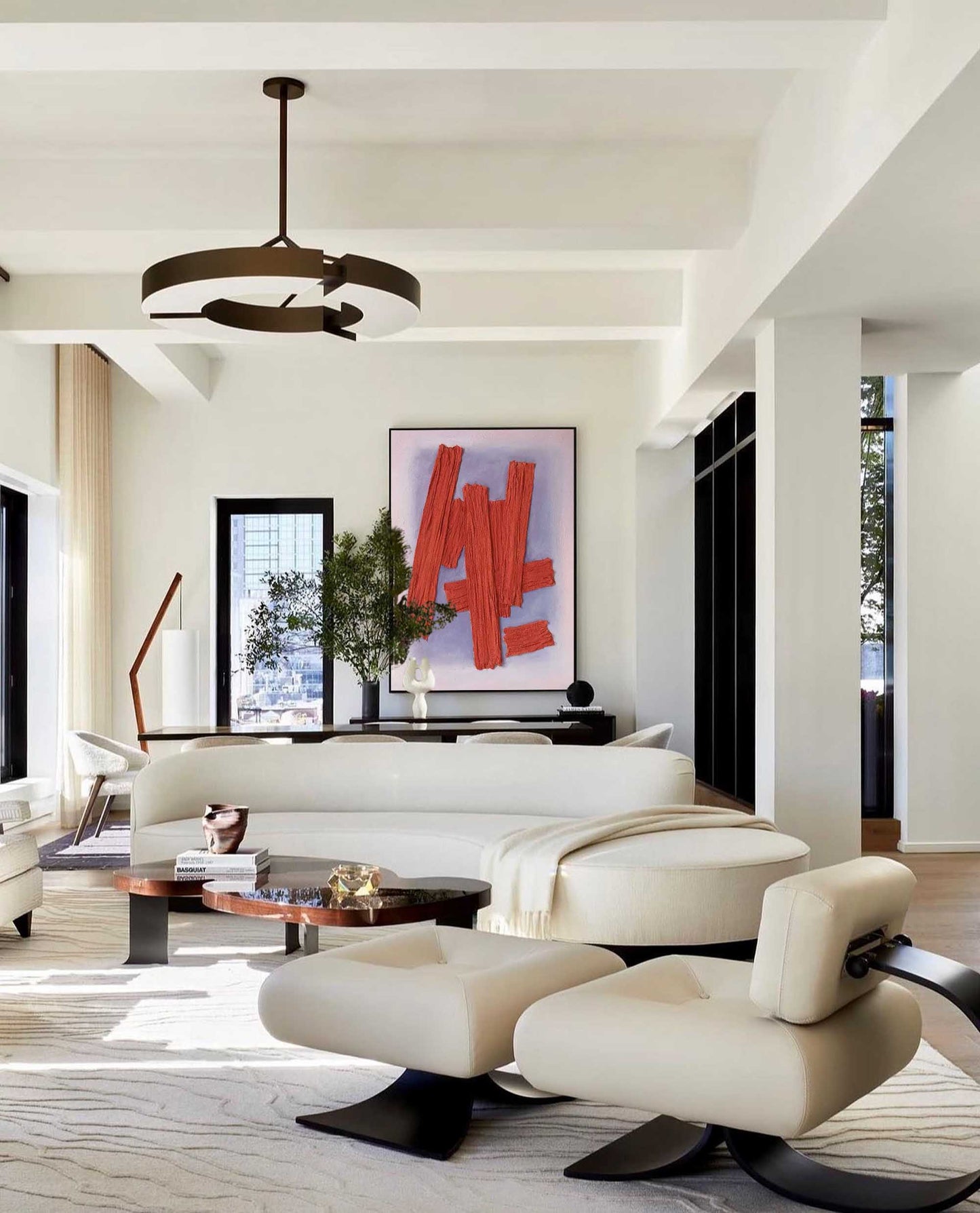 Crimson Weave - Bold Abstract Red Art, Textured Fabric Painting